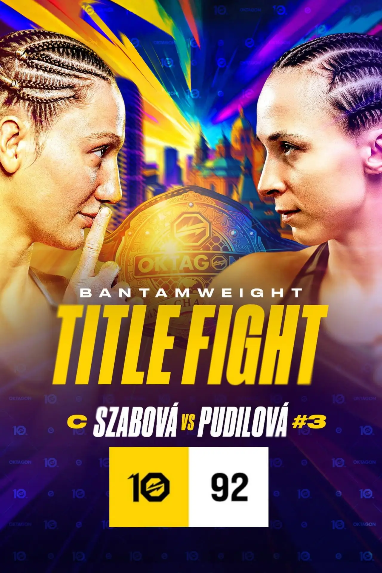 Movie poster "OKTAGON 92: Szabová vs. Pudilová"