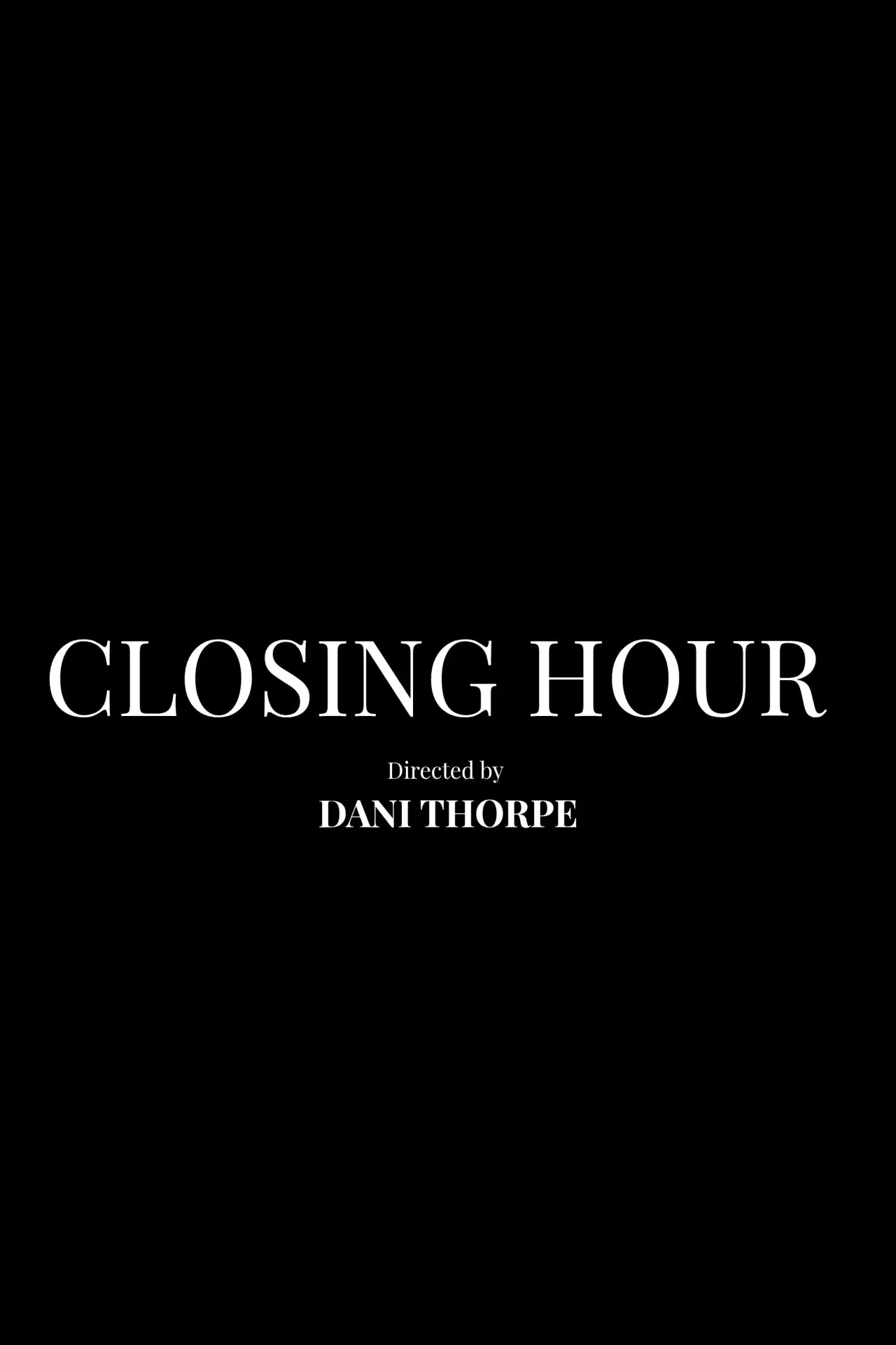 Movie poster "Closing Hour"