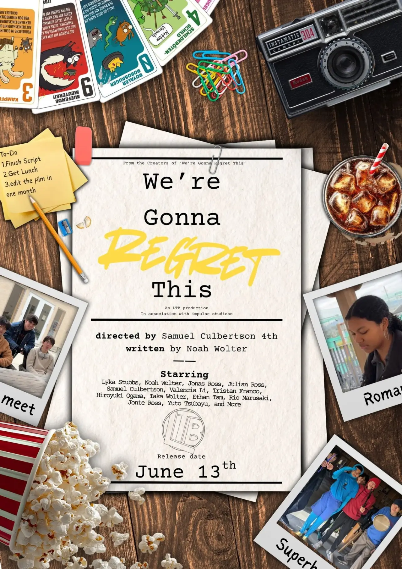 Movie poster "We’re gonna regret this"