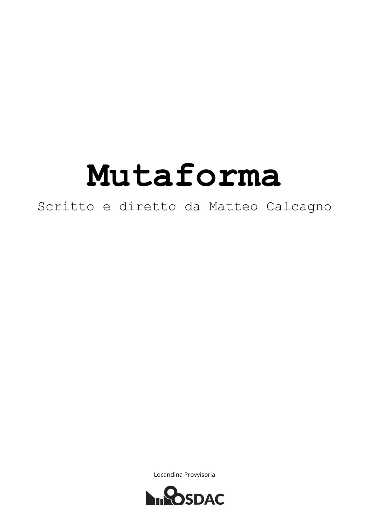 Movie poster "Mutaforma"
