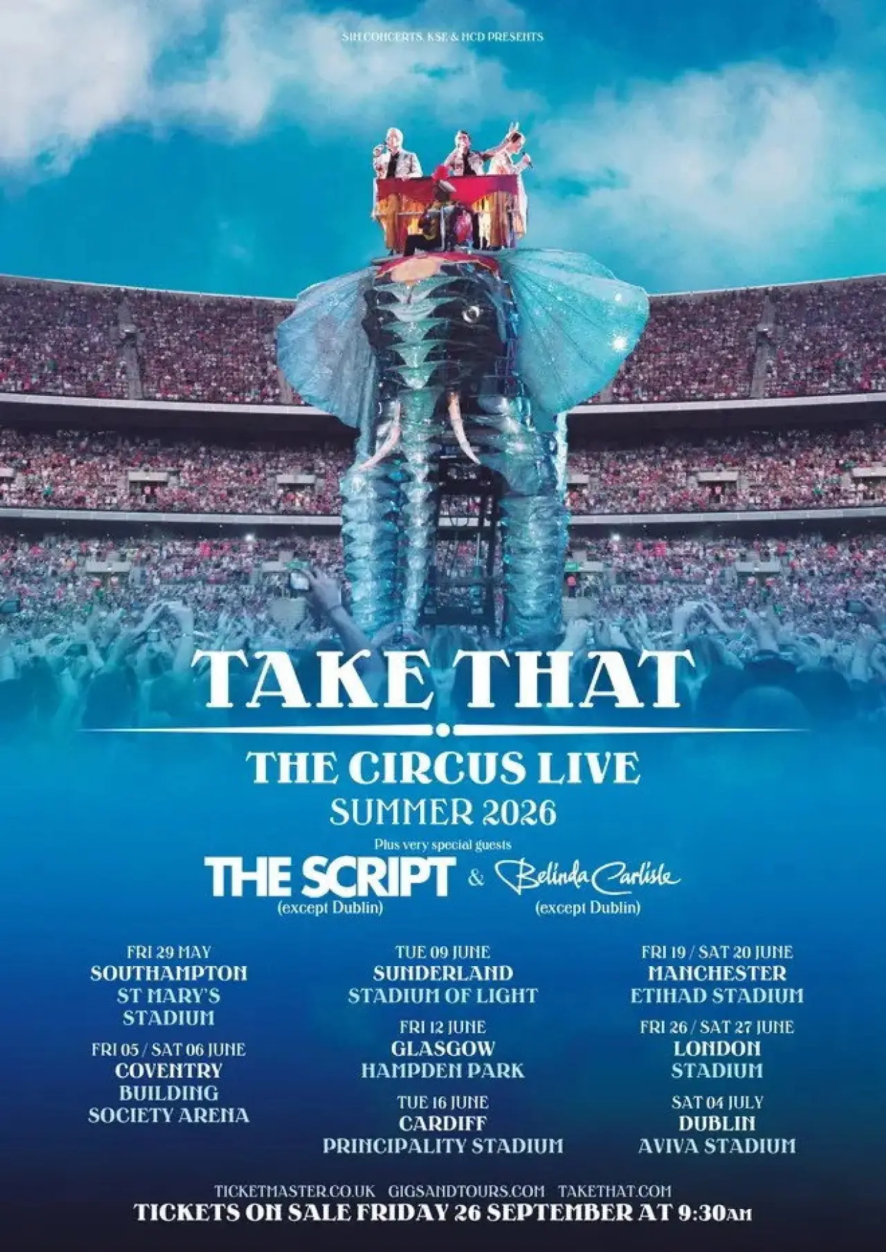 Movie poster "Take That live from Etihad Stadium"