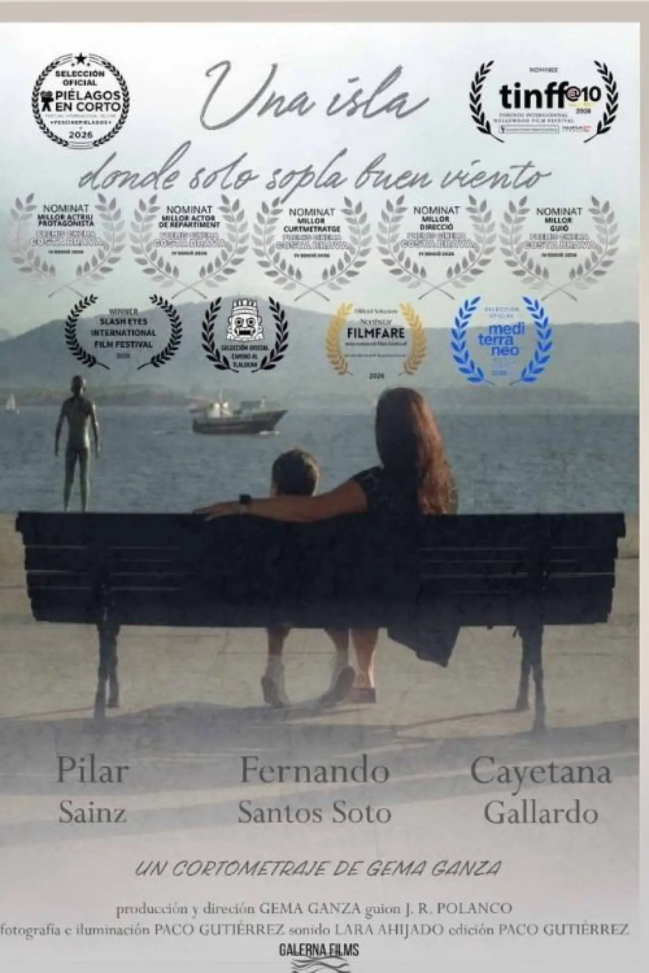 Movie poster "Una isla donde solo sopla buen viento"