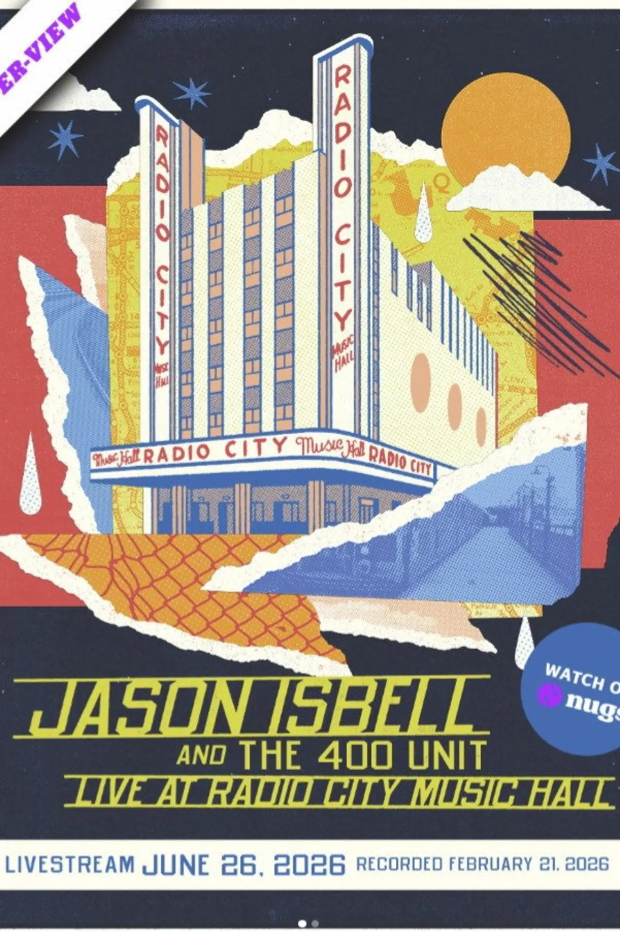 Movie poster "Jason Isbell and the 400 Unit: Live at Radio City Music Hall"
