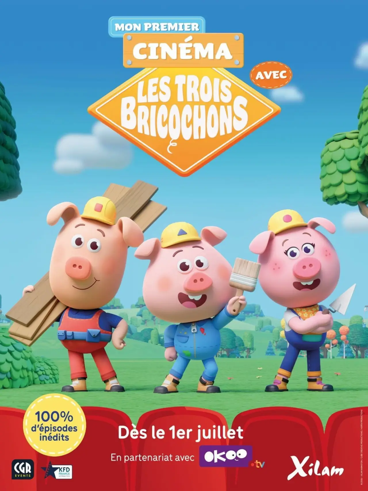 Movie poster "Les trois bricochons"