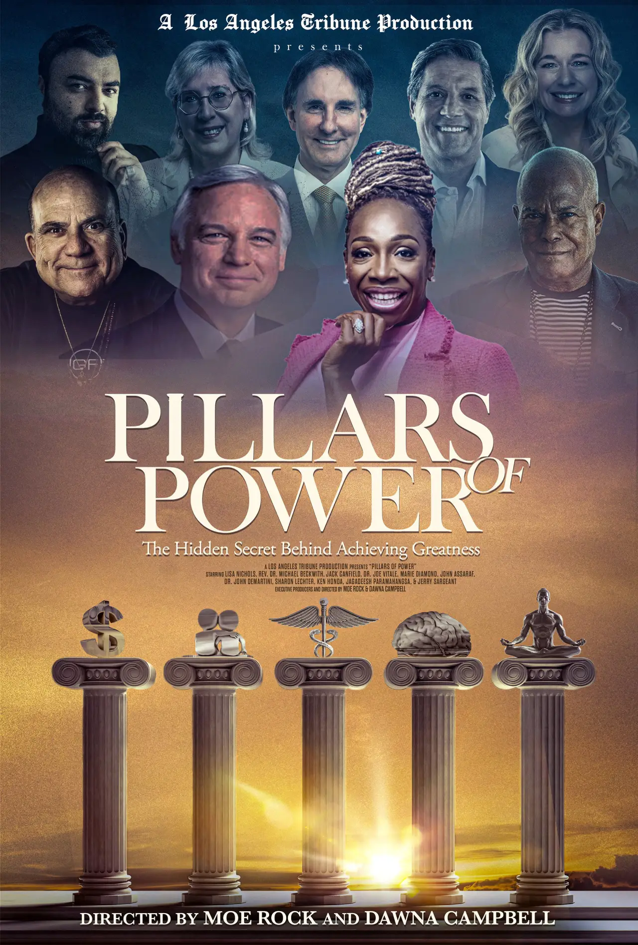 Movie poster "Pillars of Power: The Hidden Secret Behind Achieving Greatness"