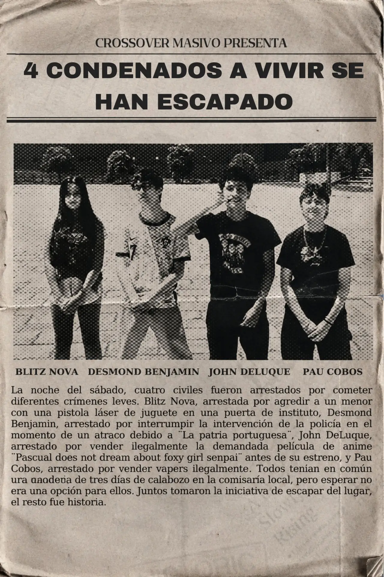 Movie poster "4 condenados a vivir han escapado"
