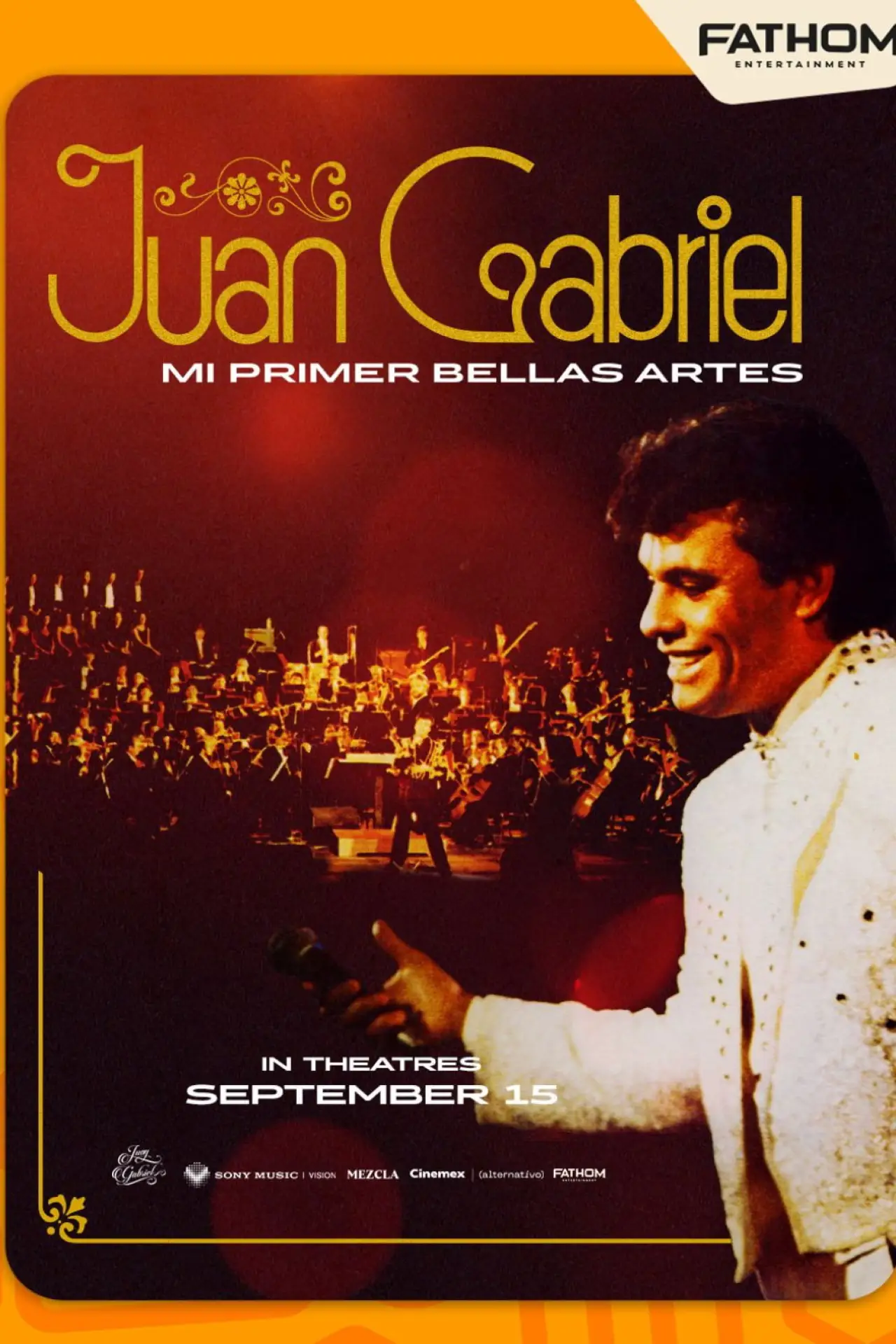 Movie poster "Juan Gabriel: Mi Primer Bellas Artes"