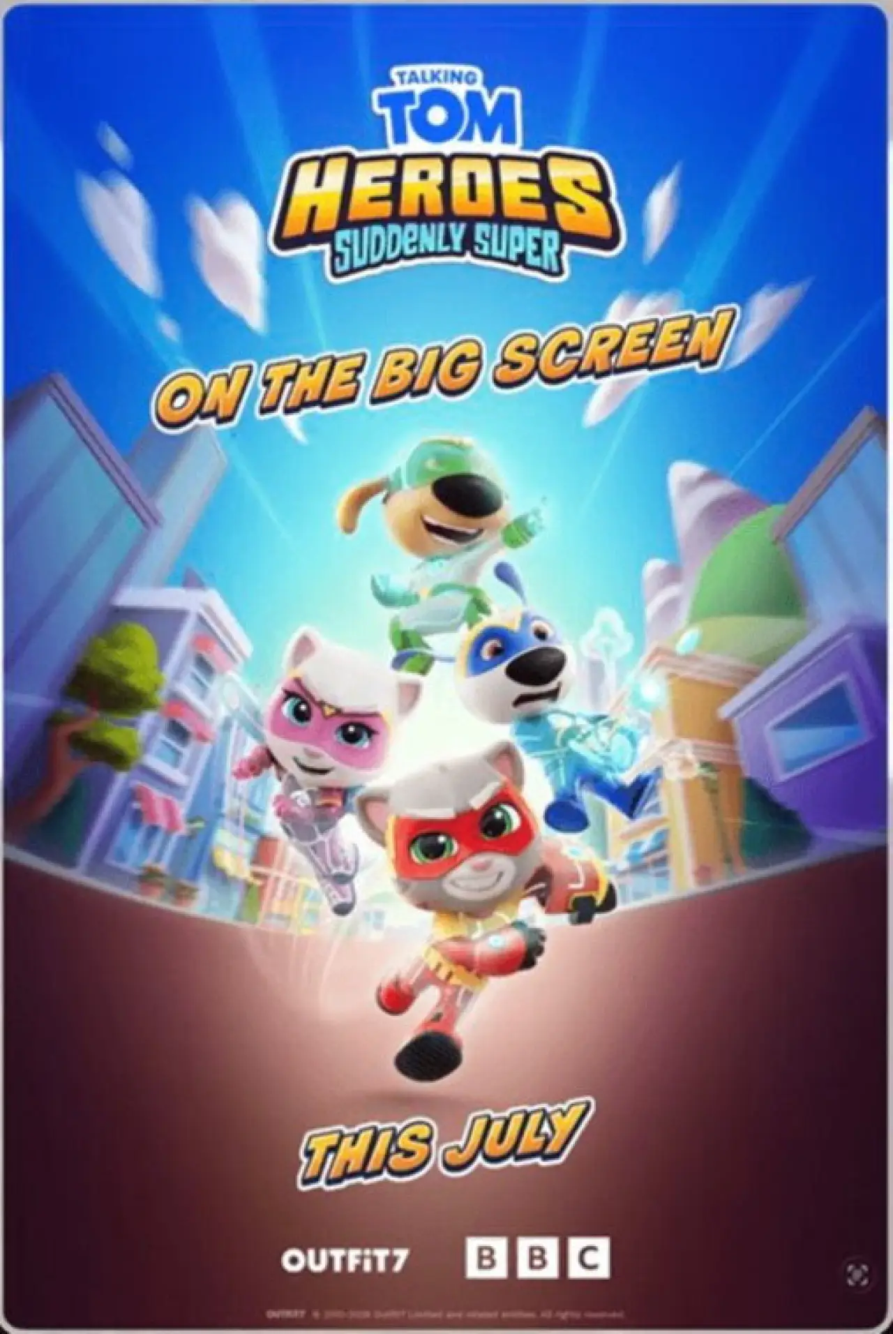 Movie poster "Talking Tom Hero’s on the Big Screen"