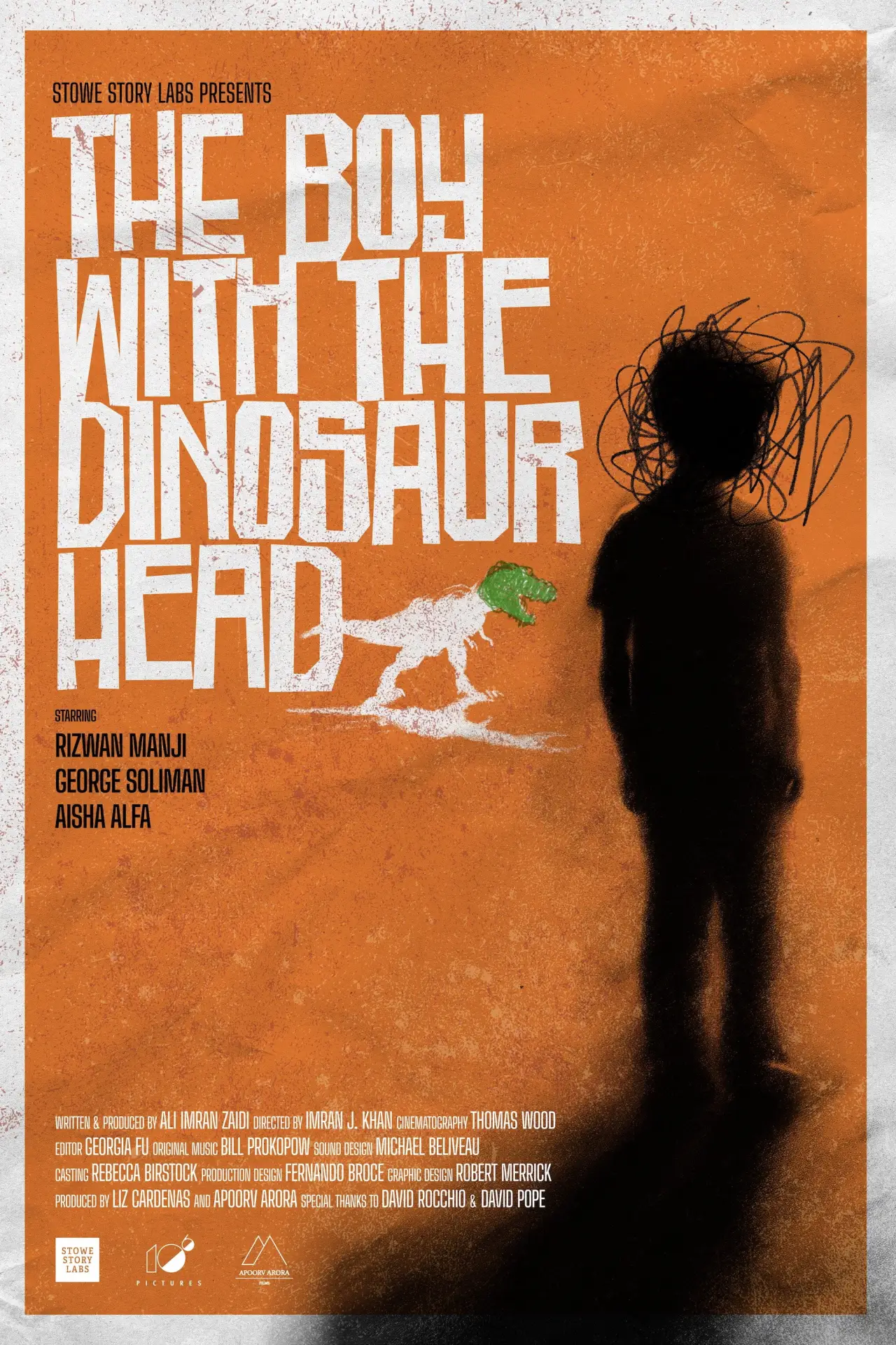 Movie poster "The Boy with the Dinosaur Head"
