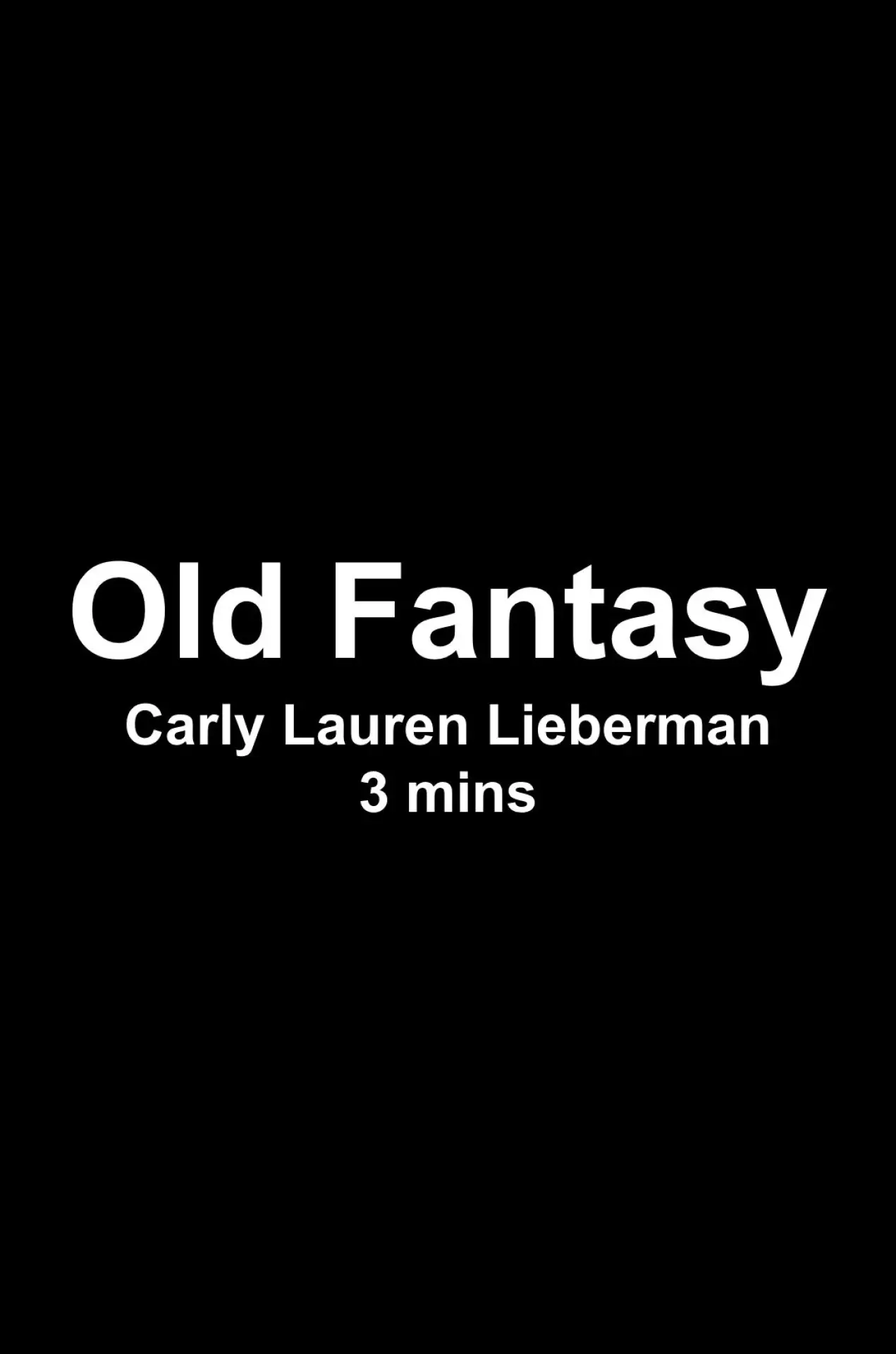 Movie poster "Old Fantasy"