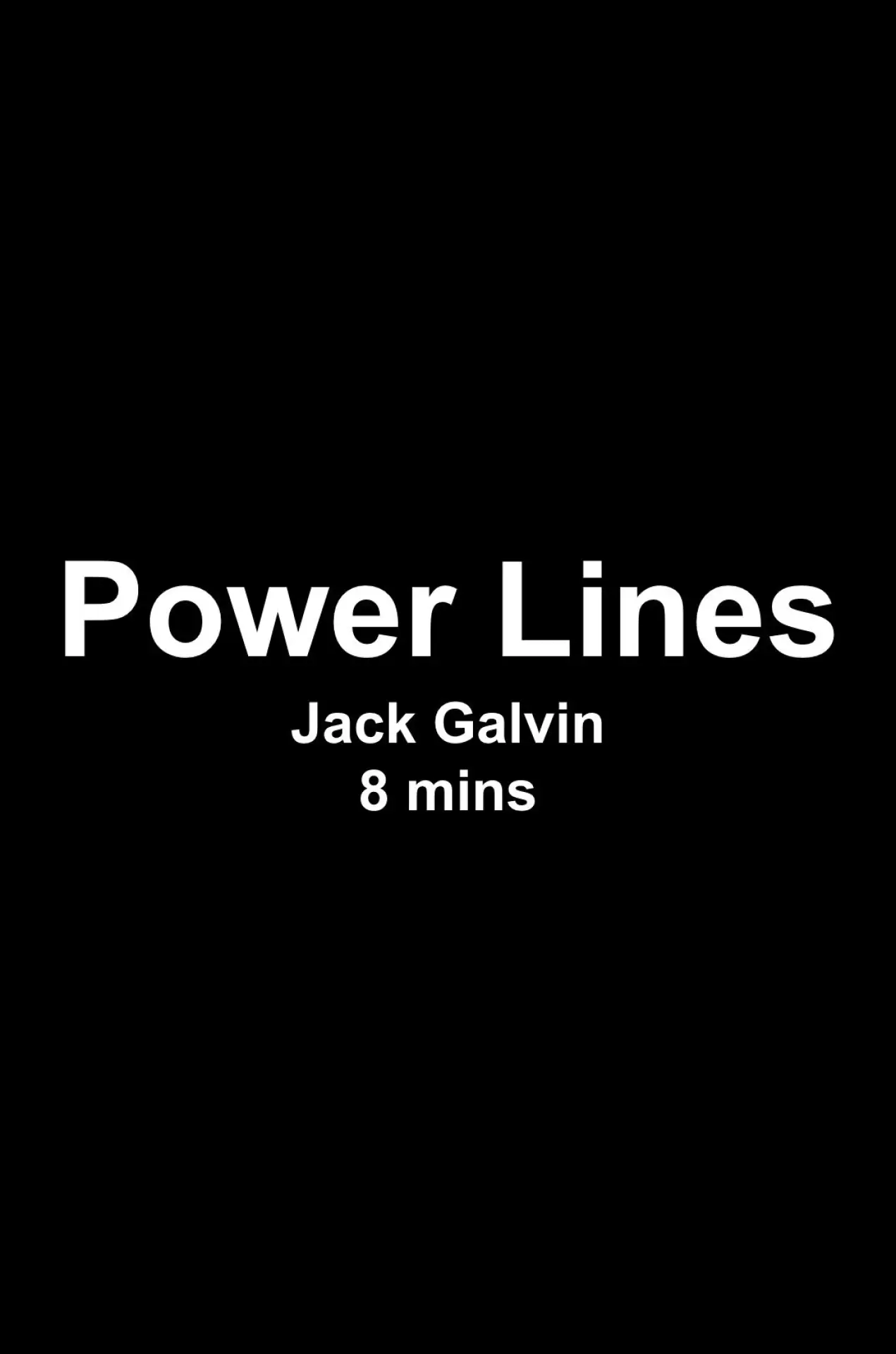 Movie poster "Power Lines"