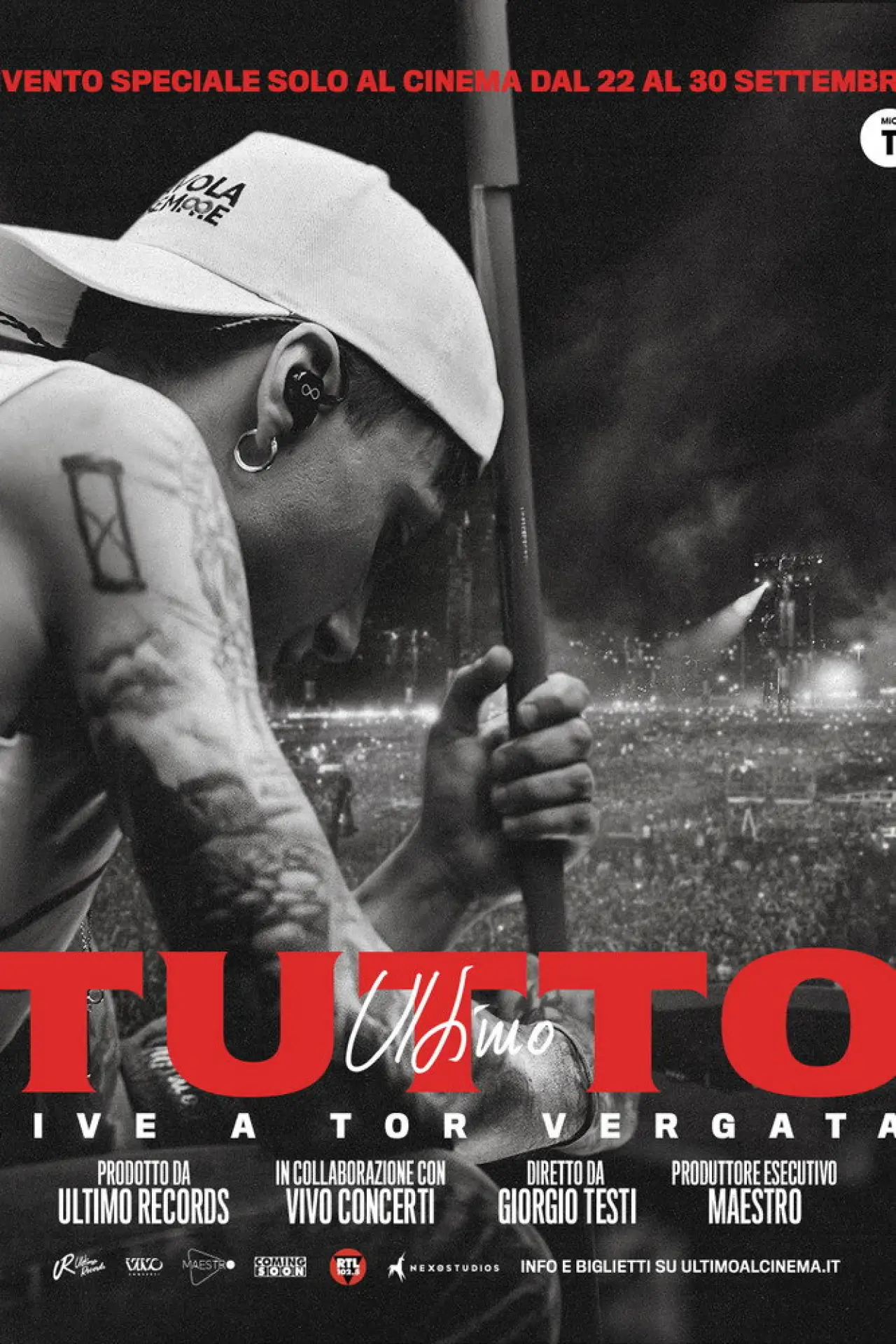 Movie poster "Ultimo - Tutto. Live a Tor Vergata"