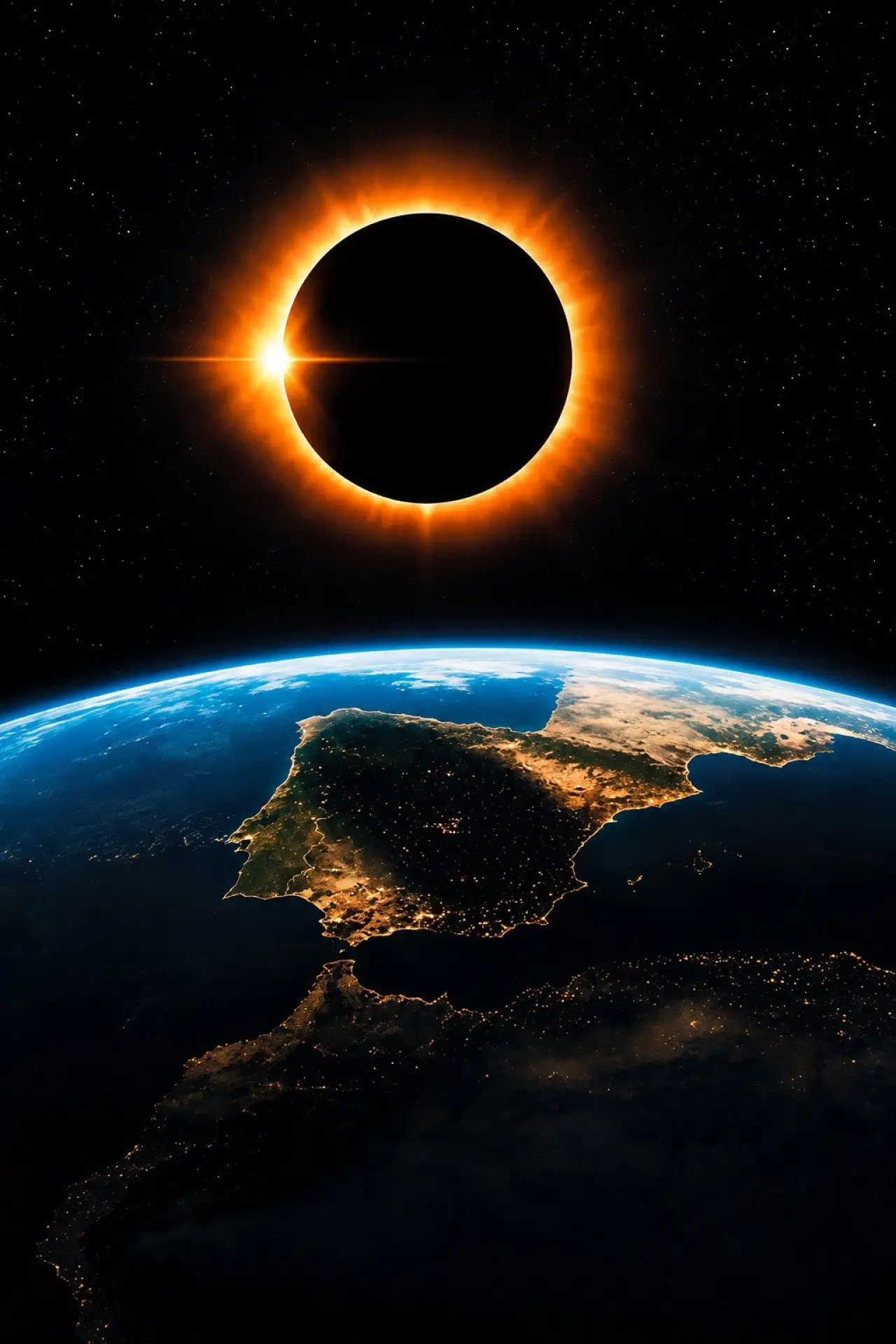 Movie poster "España bajo el eclipse total"