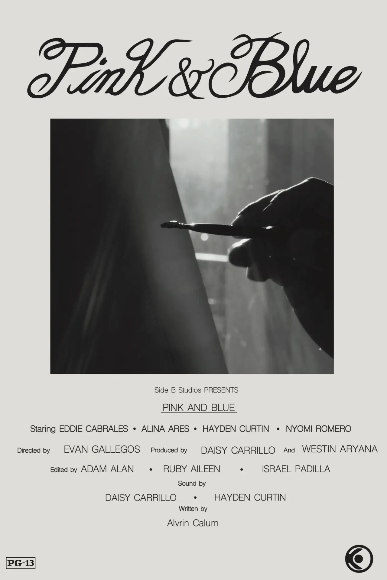 Movie poster "Pink & Blue"