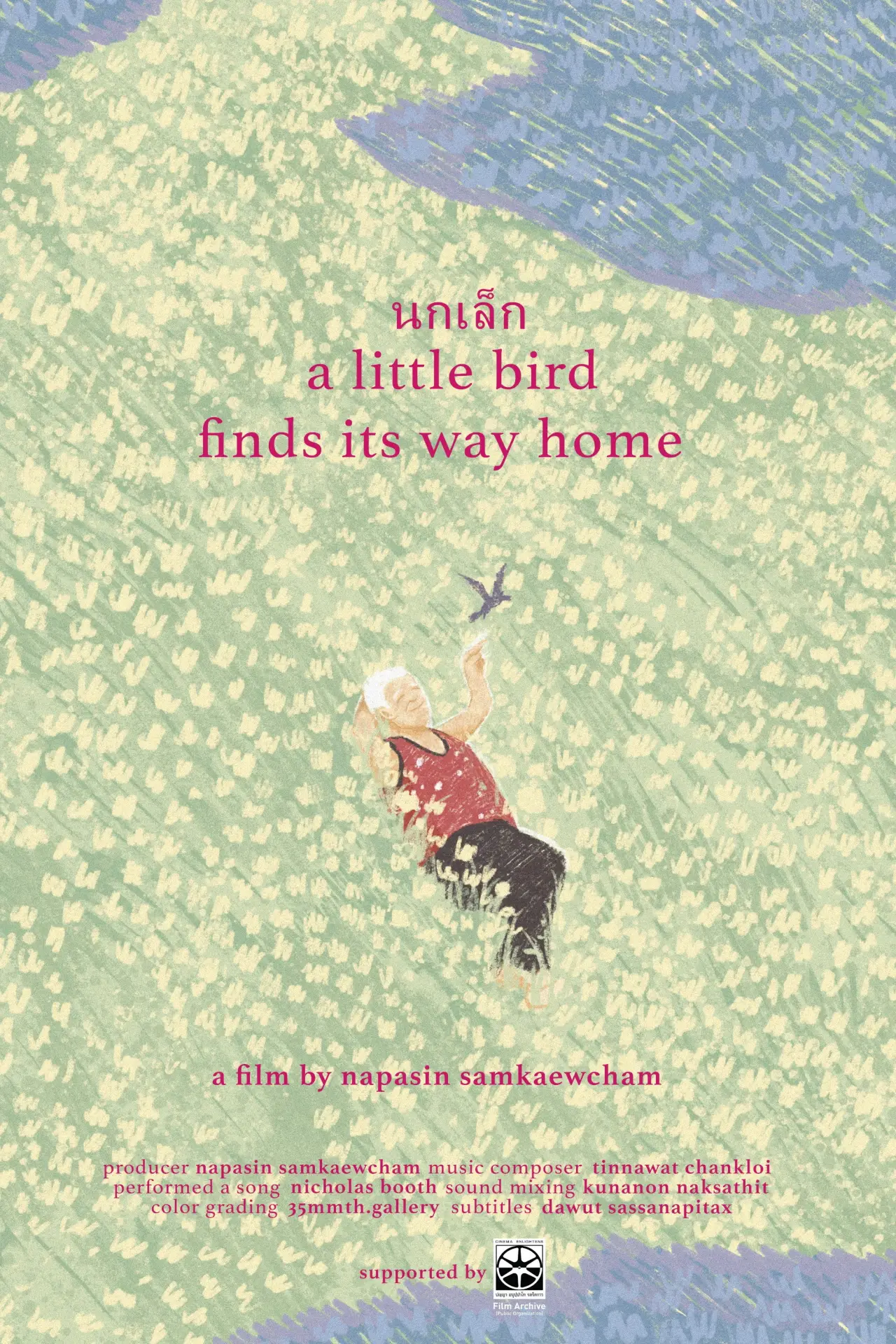 Movie poster "a little bird finds its way home"