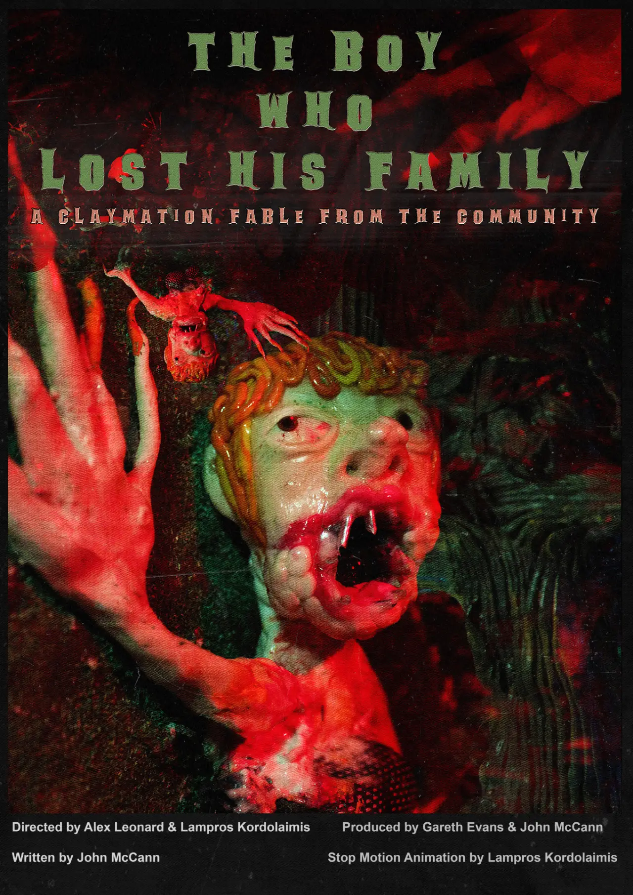 Movie poster "The Boy Who Lost His Family: A Claymation Fable"