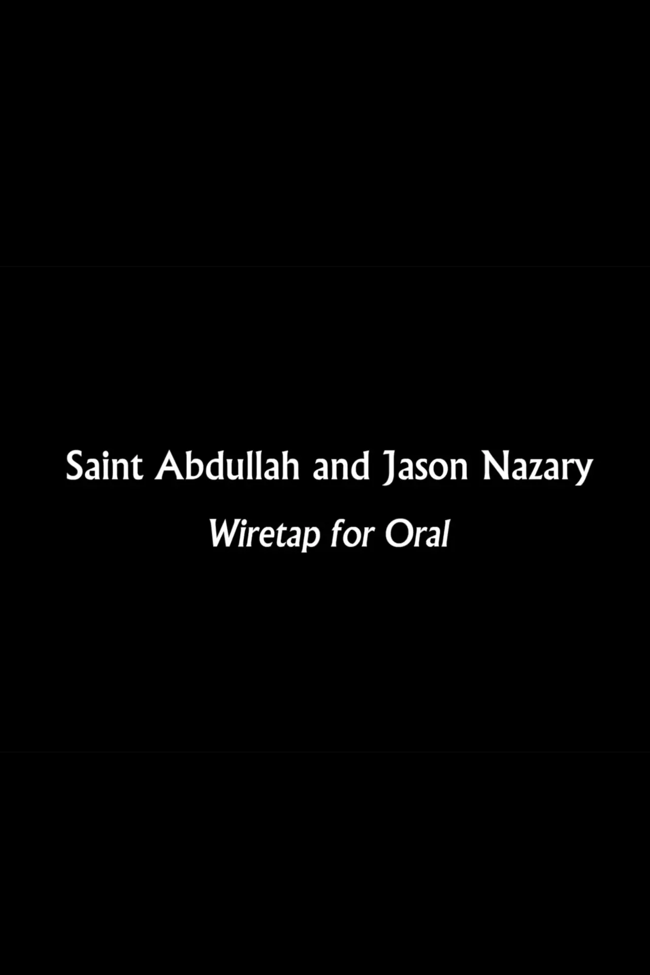 Movie poster "Wiretap for Oral"