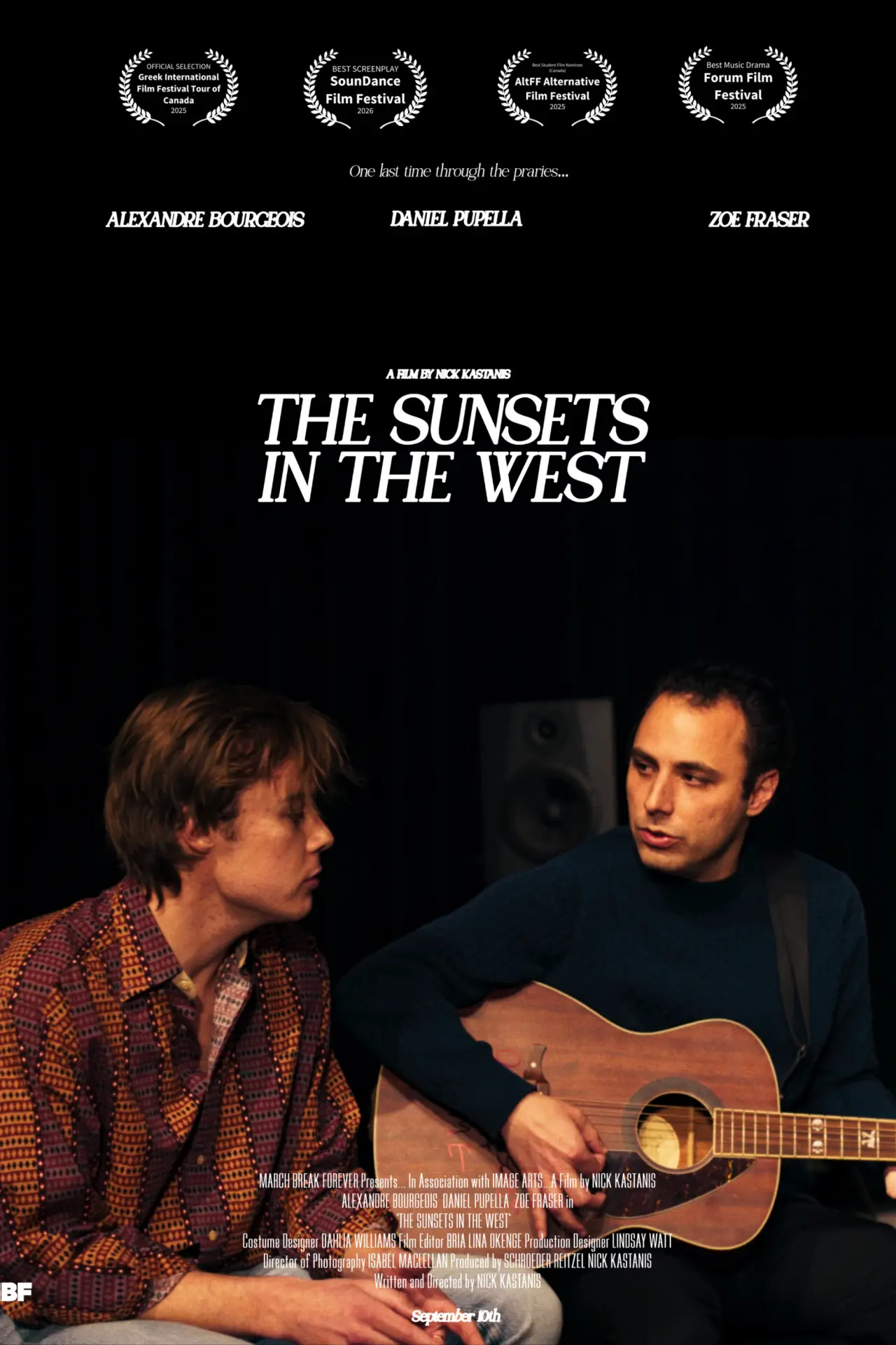 Movie poster "The Sunsets in the West"