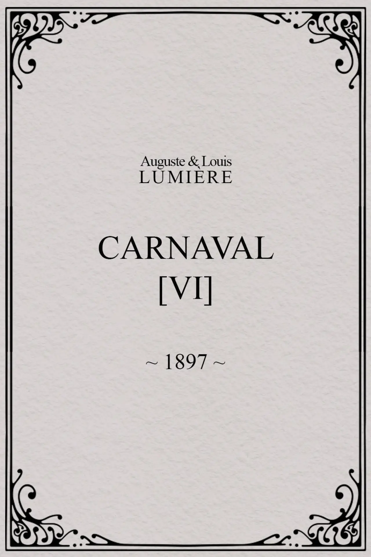 Movie poster "Carnaval, [VI]"