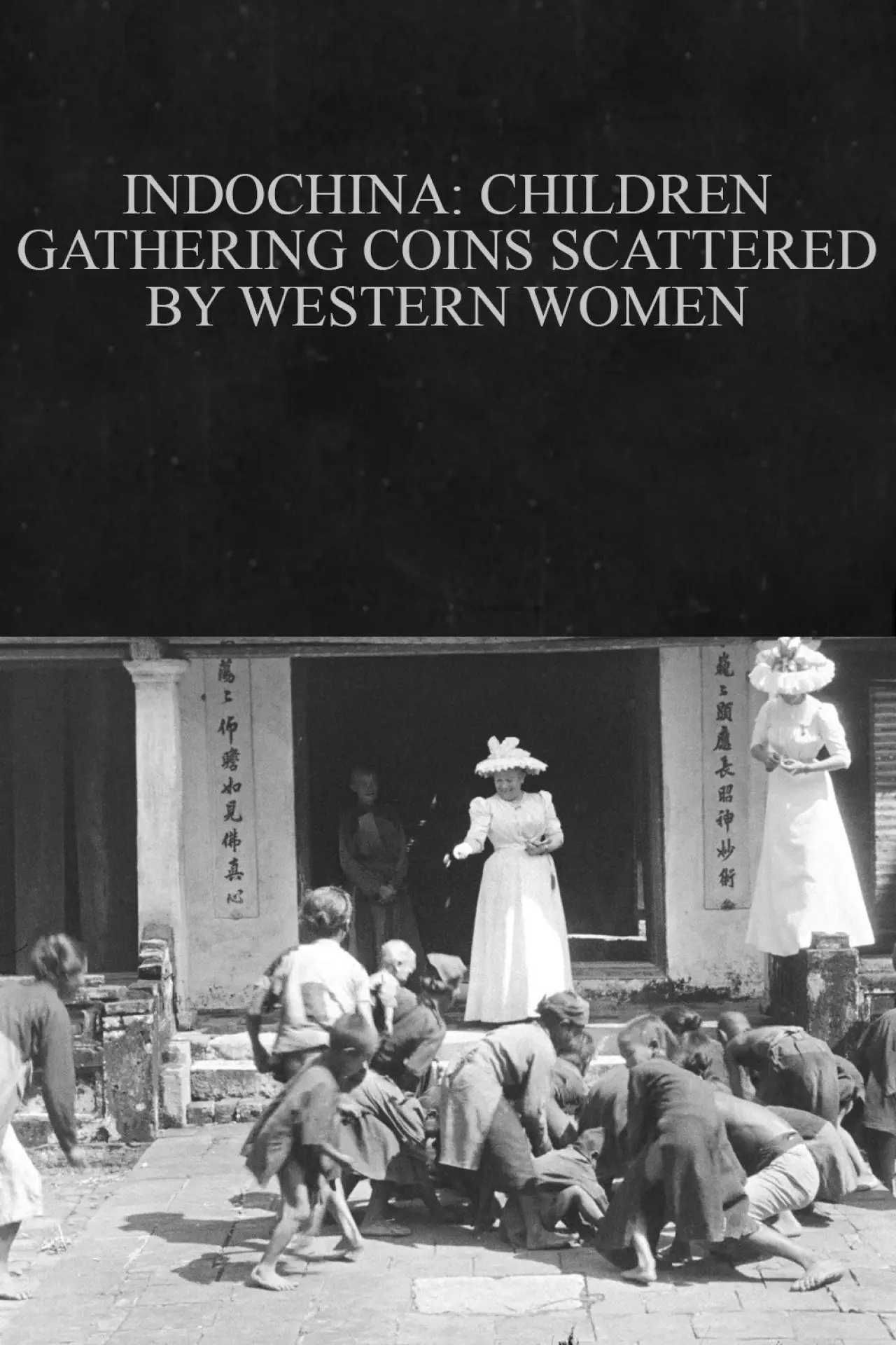 Movie poster "Indochina: Children Gathering Coins Scattered by Western Women"