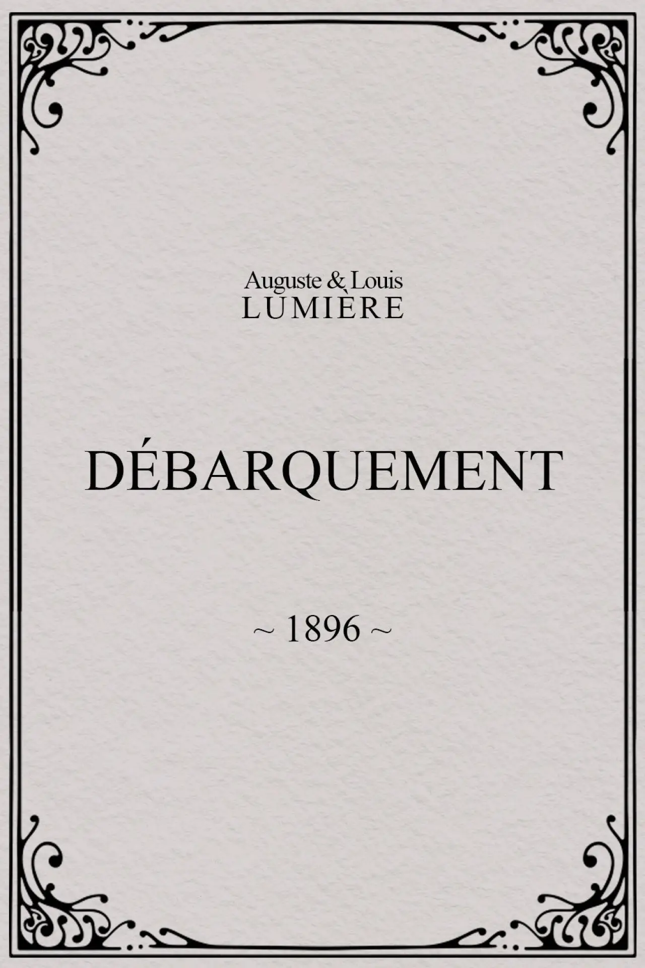 Movie poster "Débarquement"
