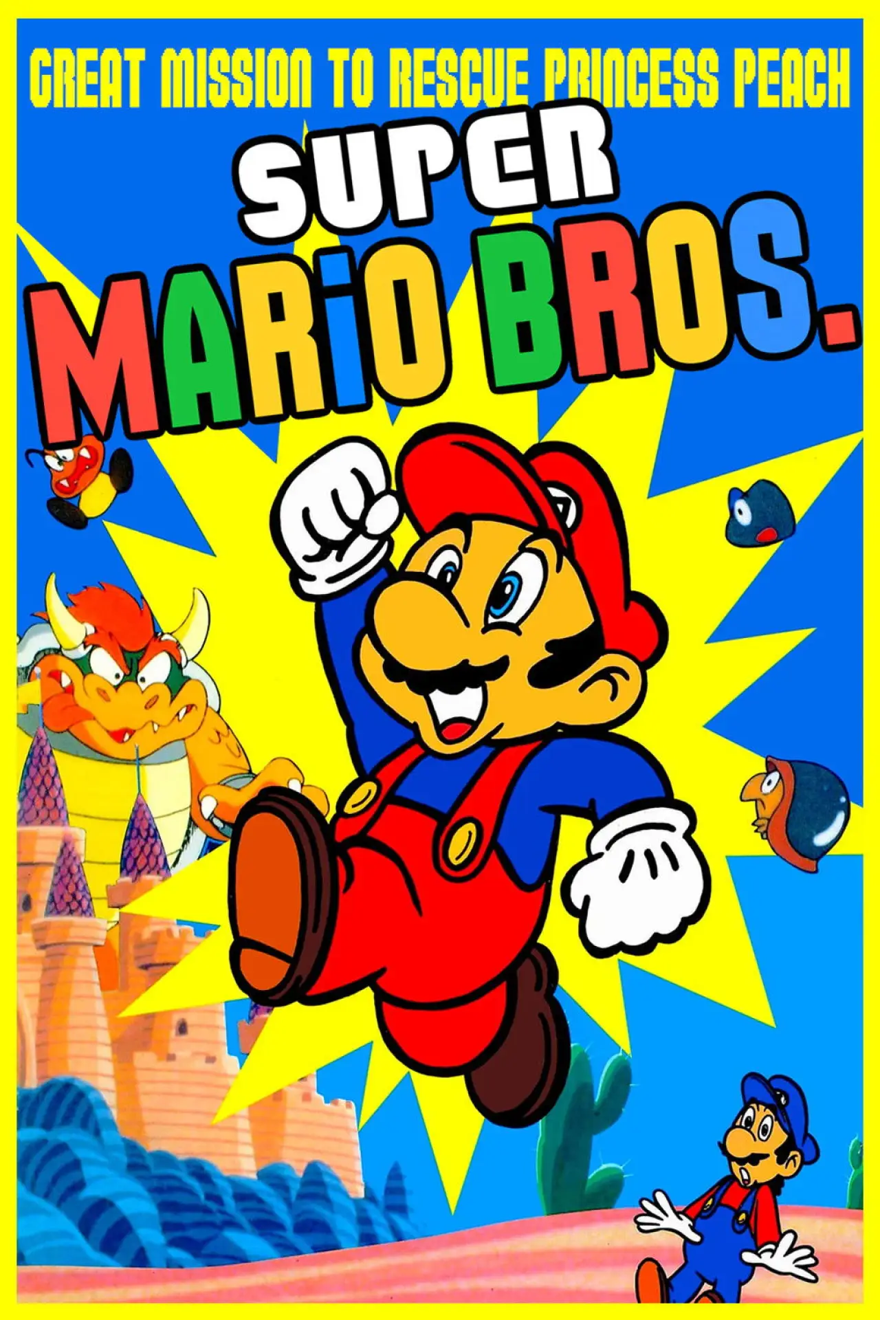 Movie poster "Super Mario Brothers: Great Mission to Rescue Princess Peach"