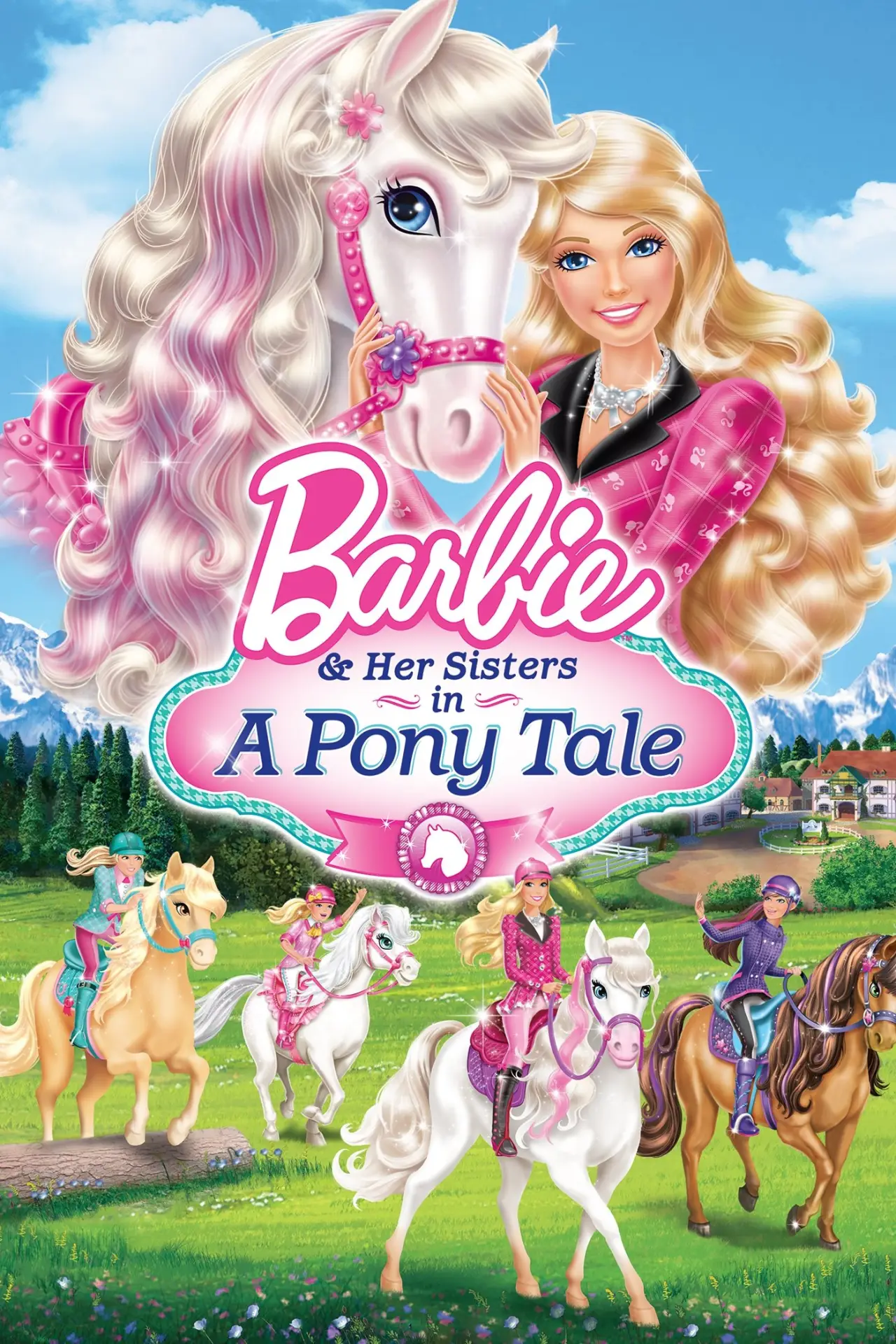 Movie poster "Barbie & Her Sisters in A Pony Tale"