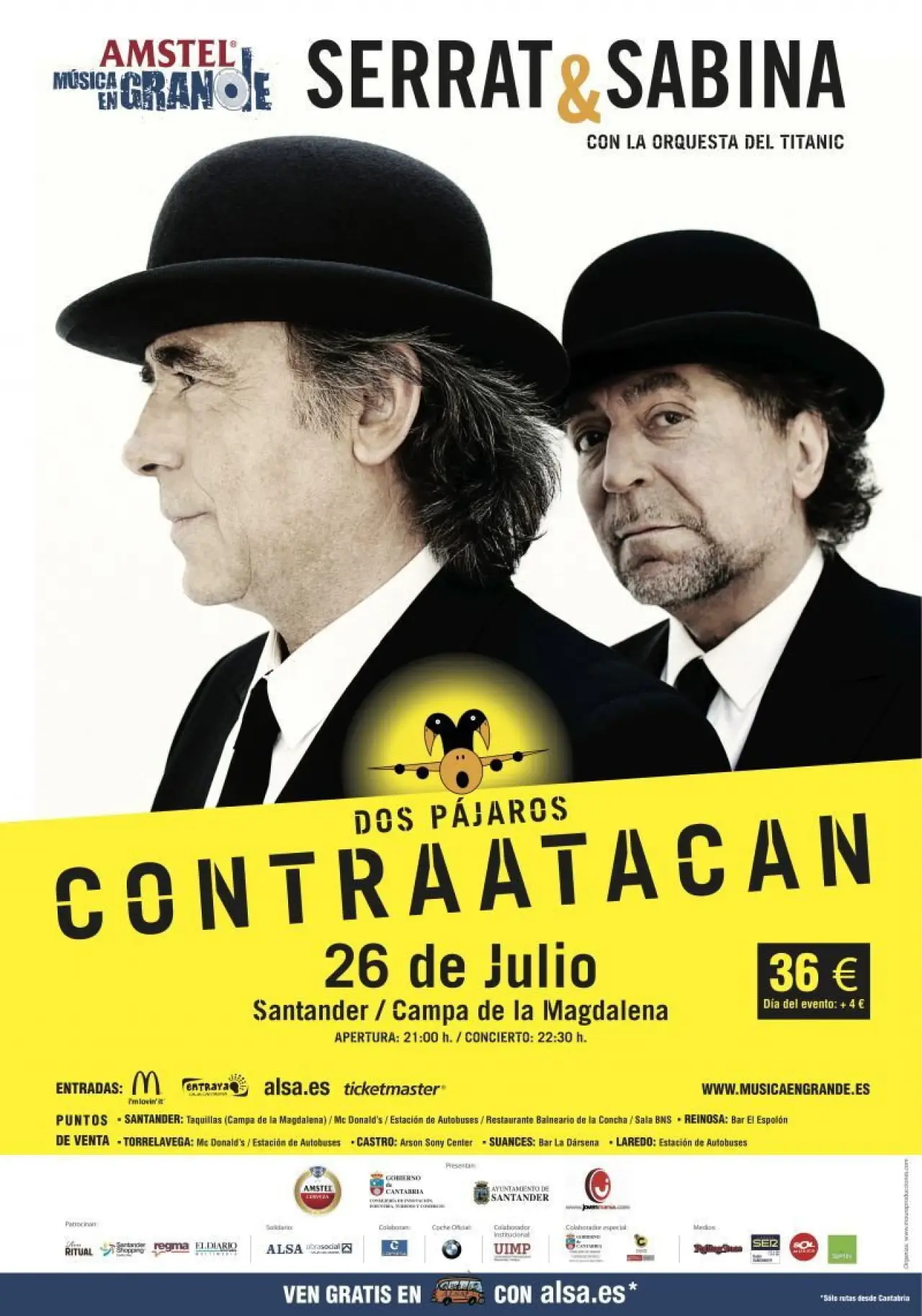 Movie poster "Serrat & Sabina: dos pájaros contraatacan"