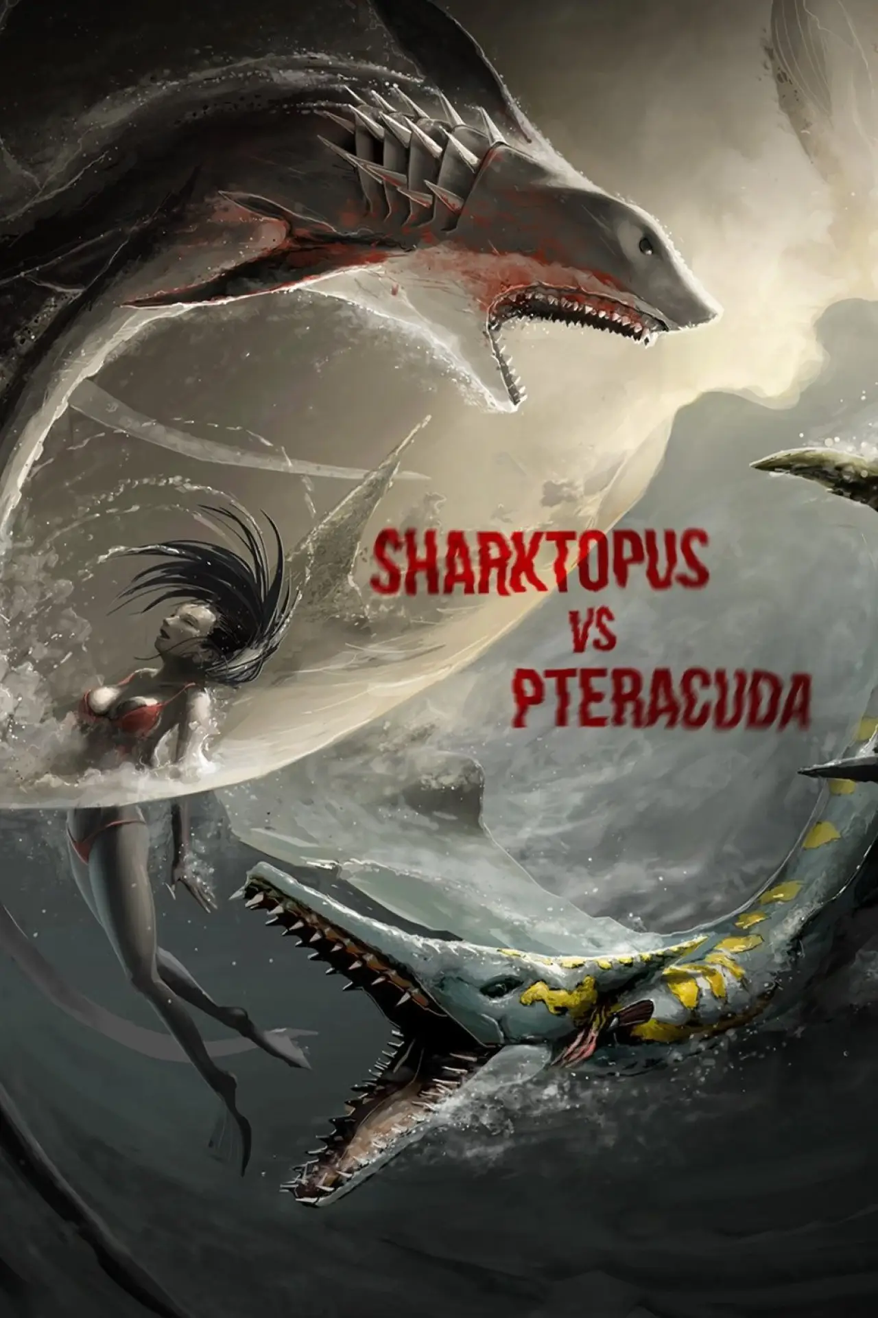 Movie poster "Sharktopus vs. Pteracuda"