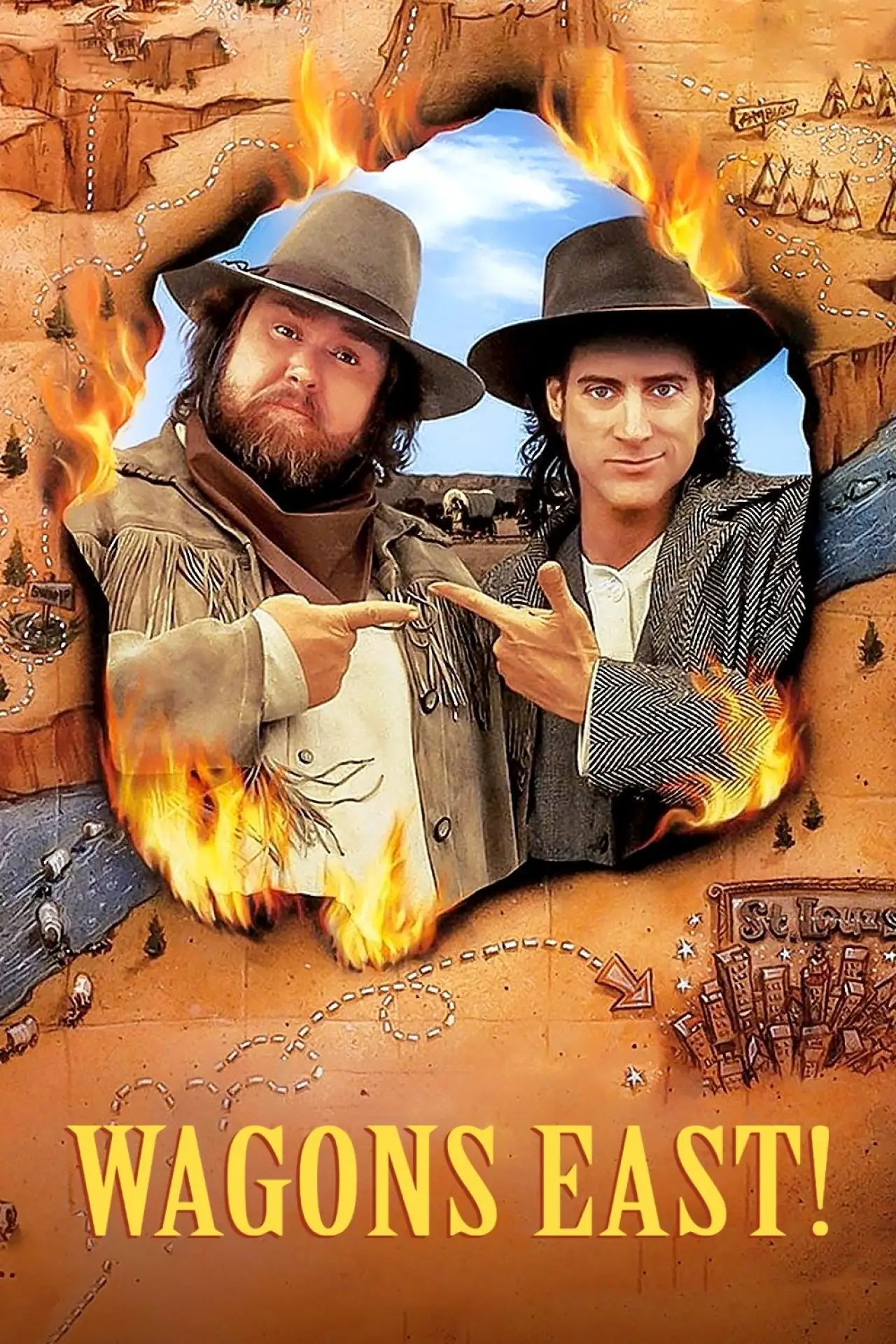 Movie poster "Wagons East!"