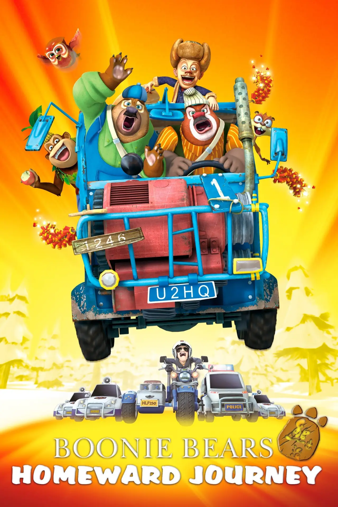 Movie poster "Boonie Bears: Homeward Journey"