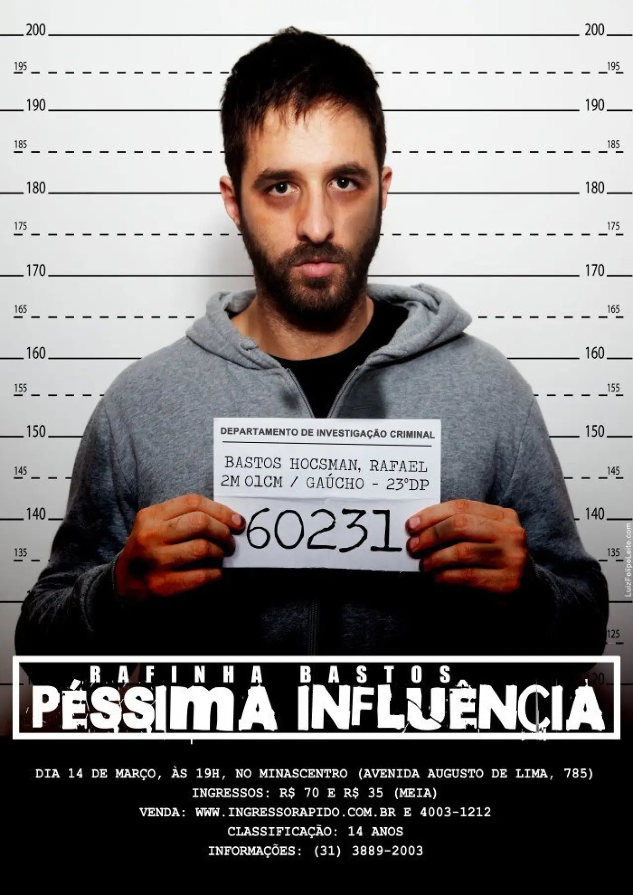 Movie poster "Rafinha Bastos – Péssima Influência"