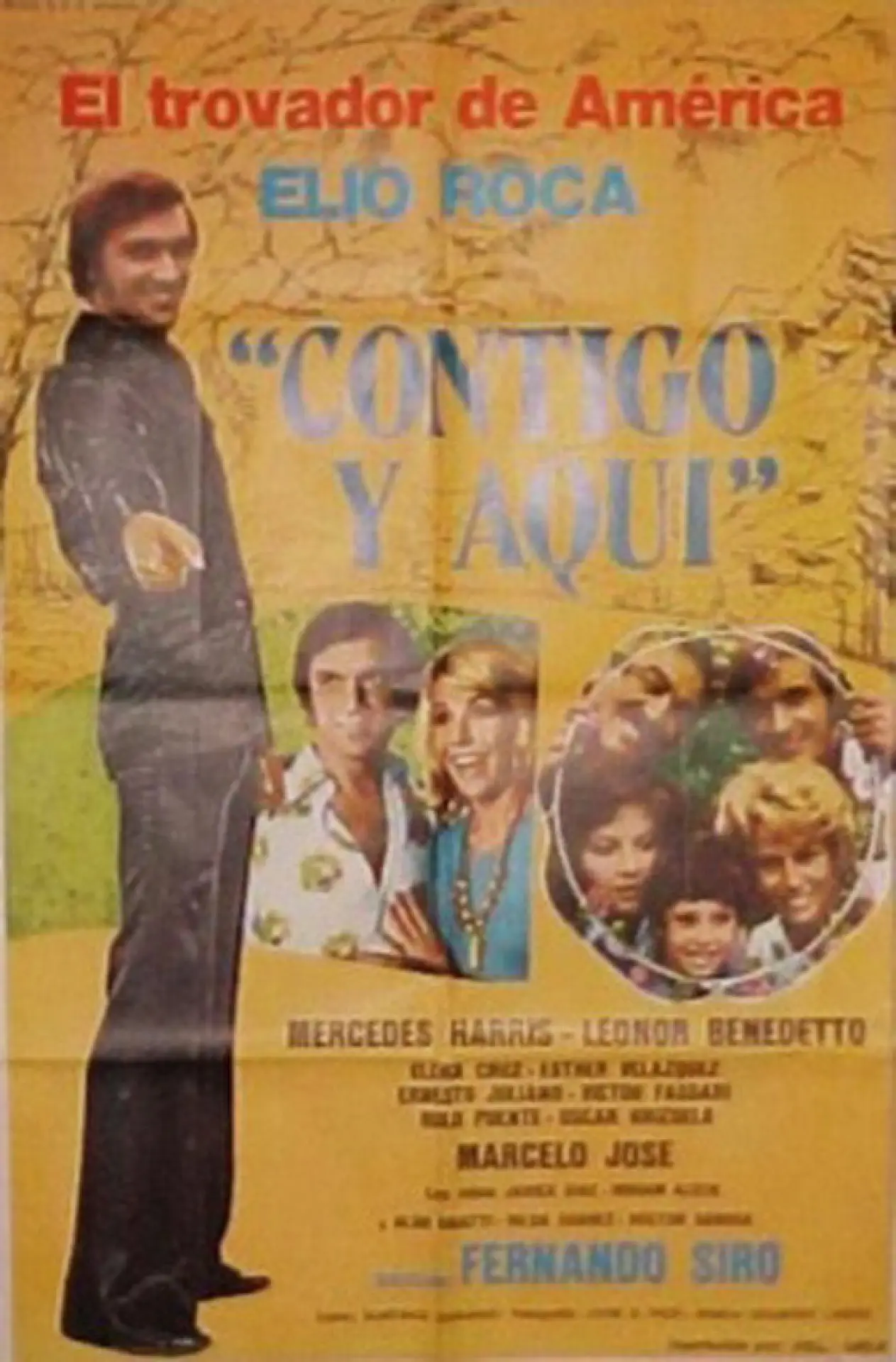 Movie poster "Contigo y aquí"
