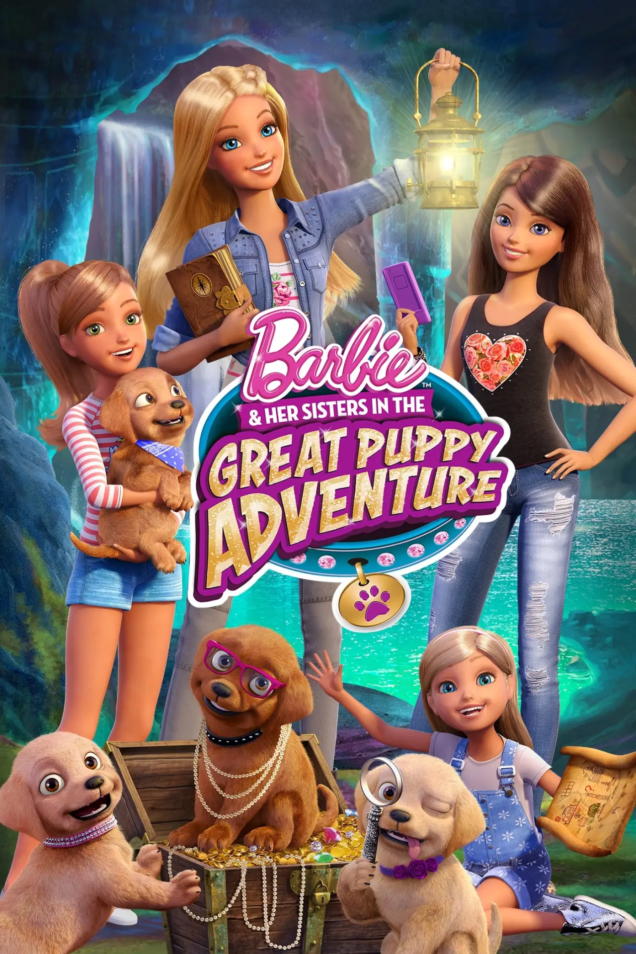 Movie poster "Barbie & Her Sisters in the Great Puppy Adventure"