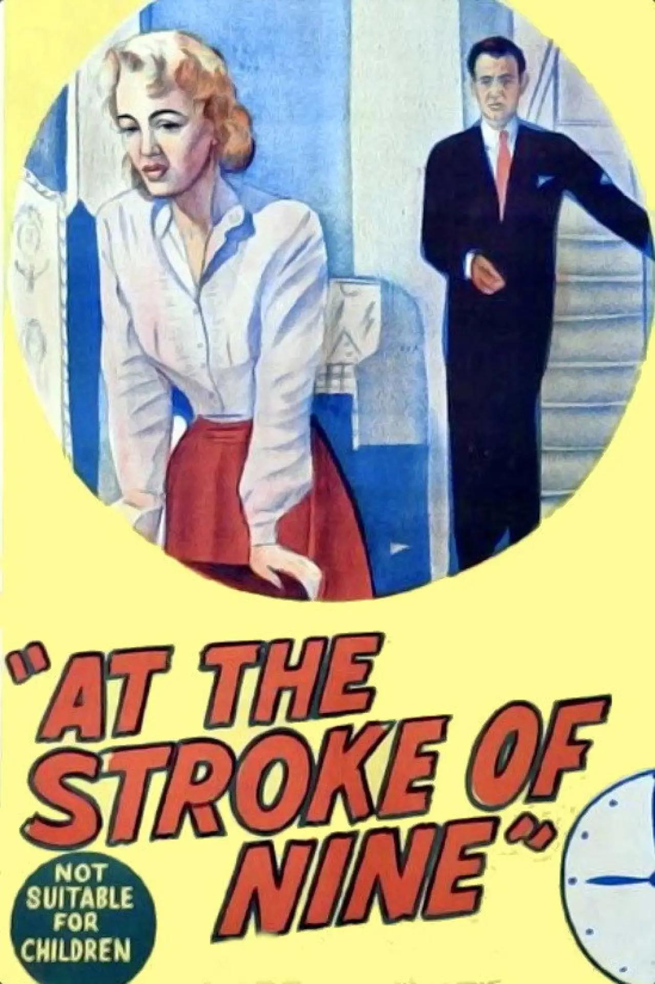 Movie poster "At the Stroke of Nine"