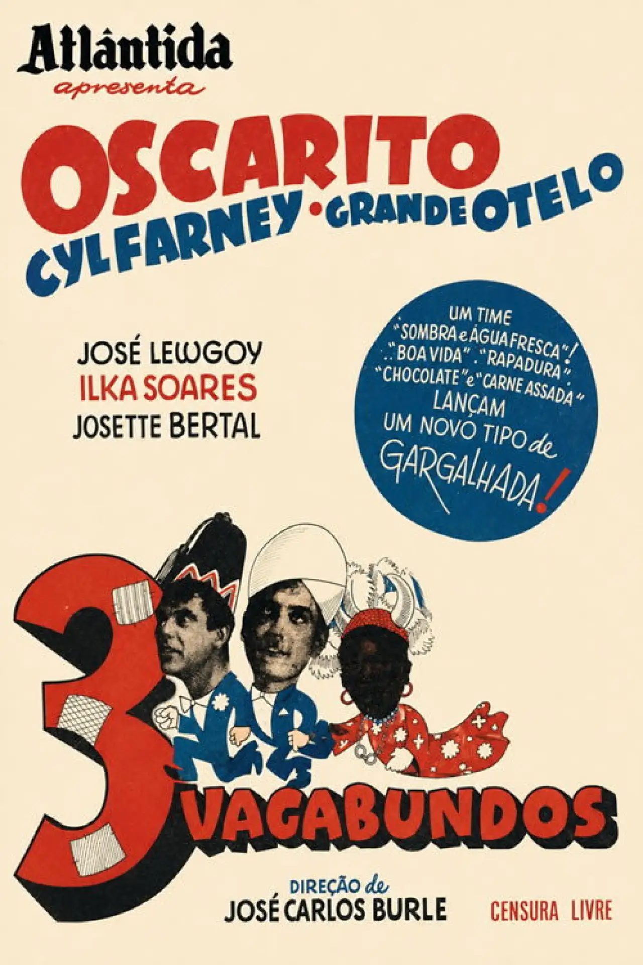 Movie poster "Três Vagabundos"