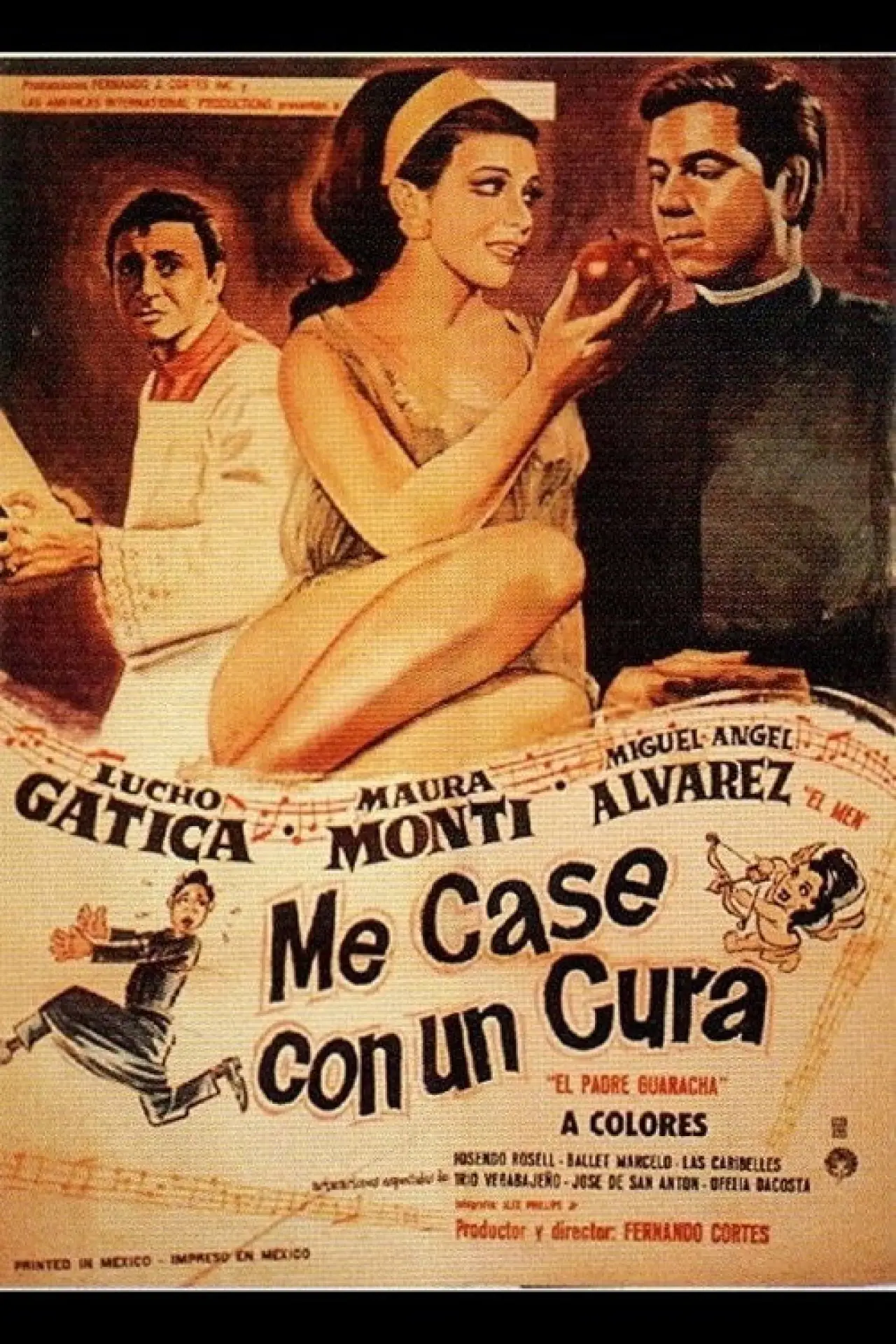 Movie poster "Me casé con un cura"
