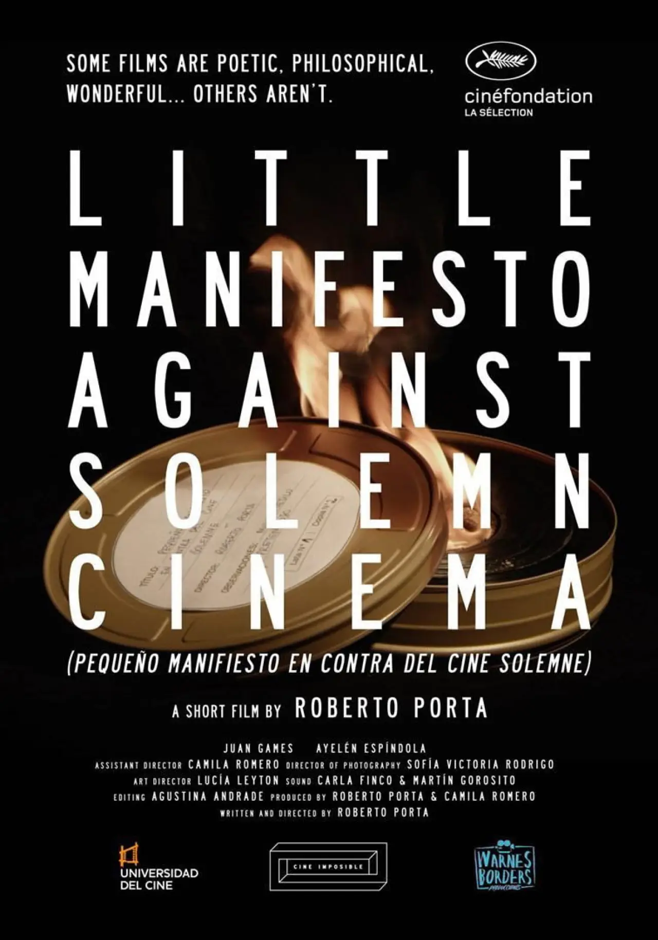 Movie poster "Little Manifesto Against Solemn Cinema"