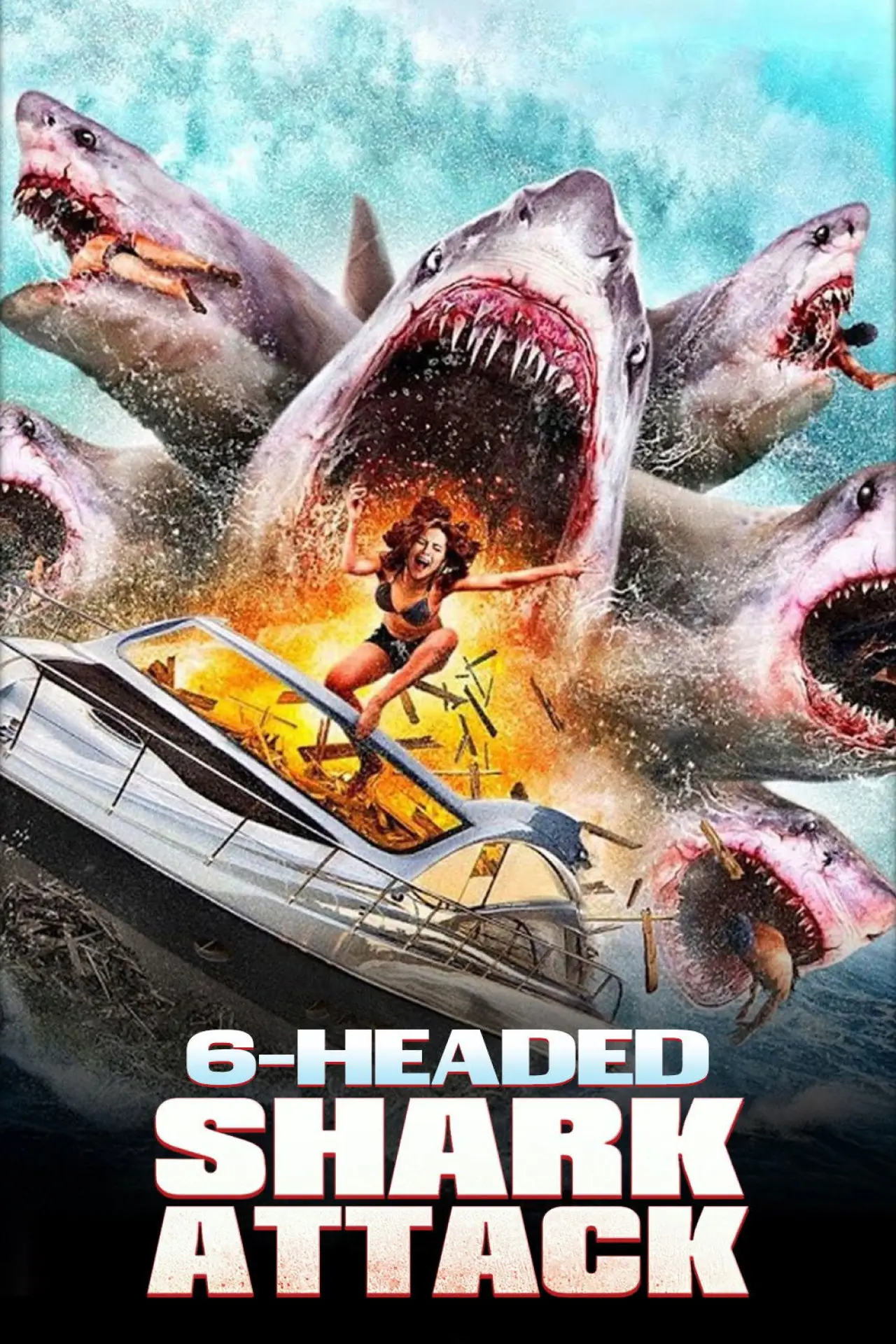 Movie poster "6-Headed Shark Attack"