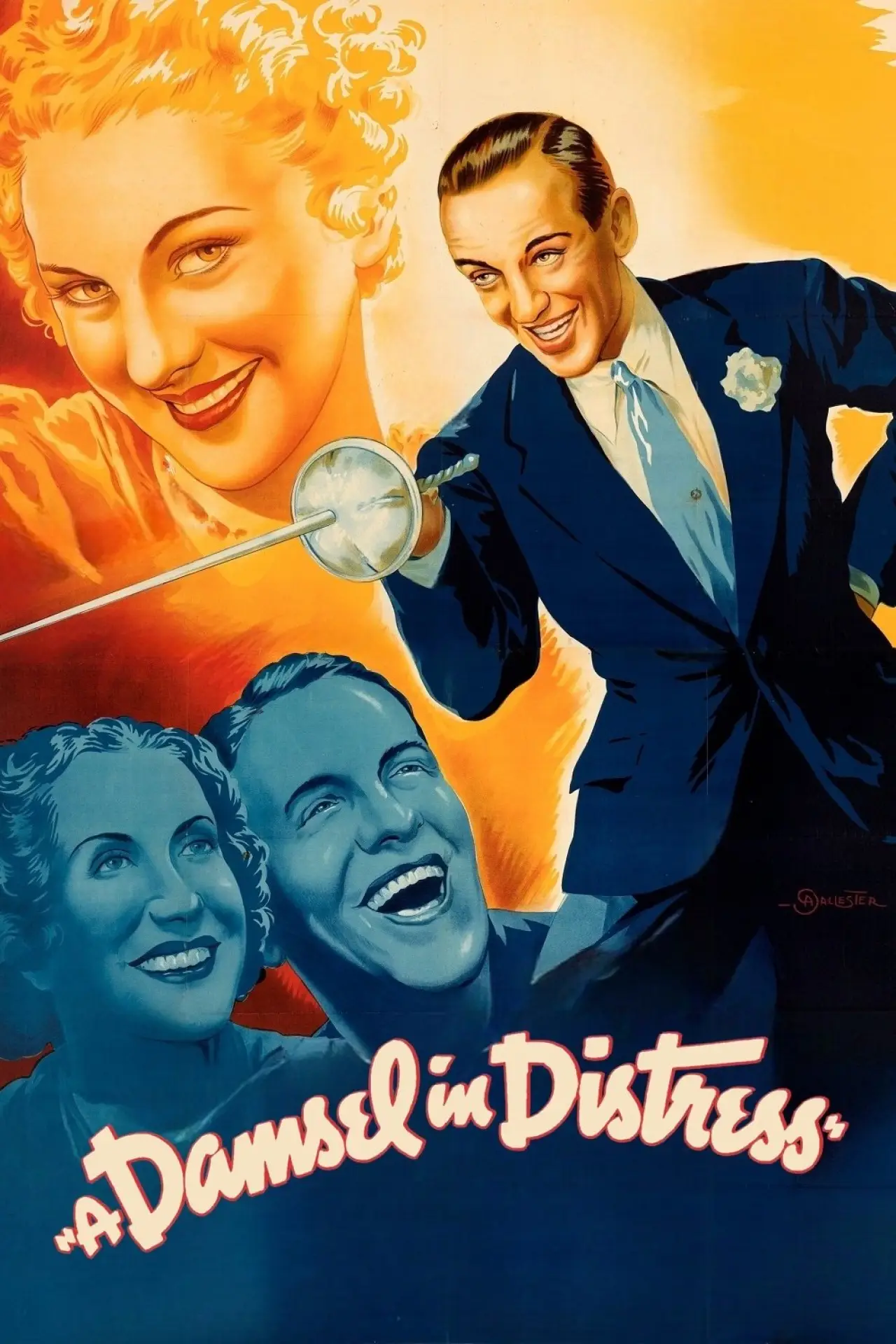 Movie poster "A Damsel in Distress"