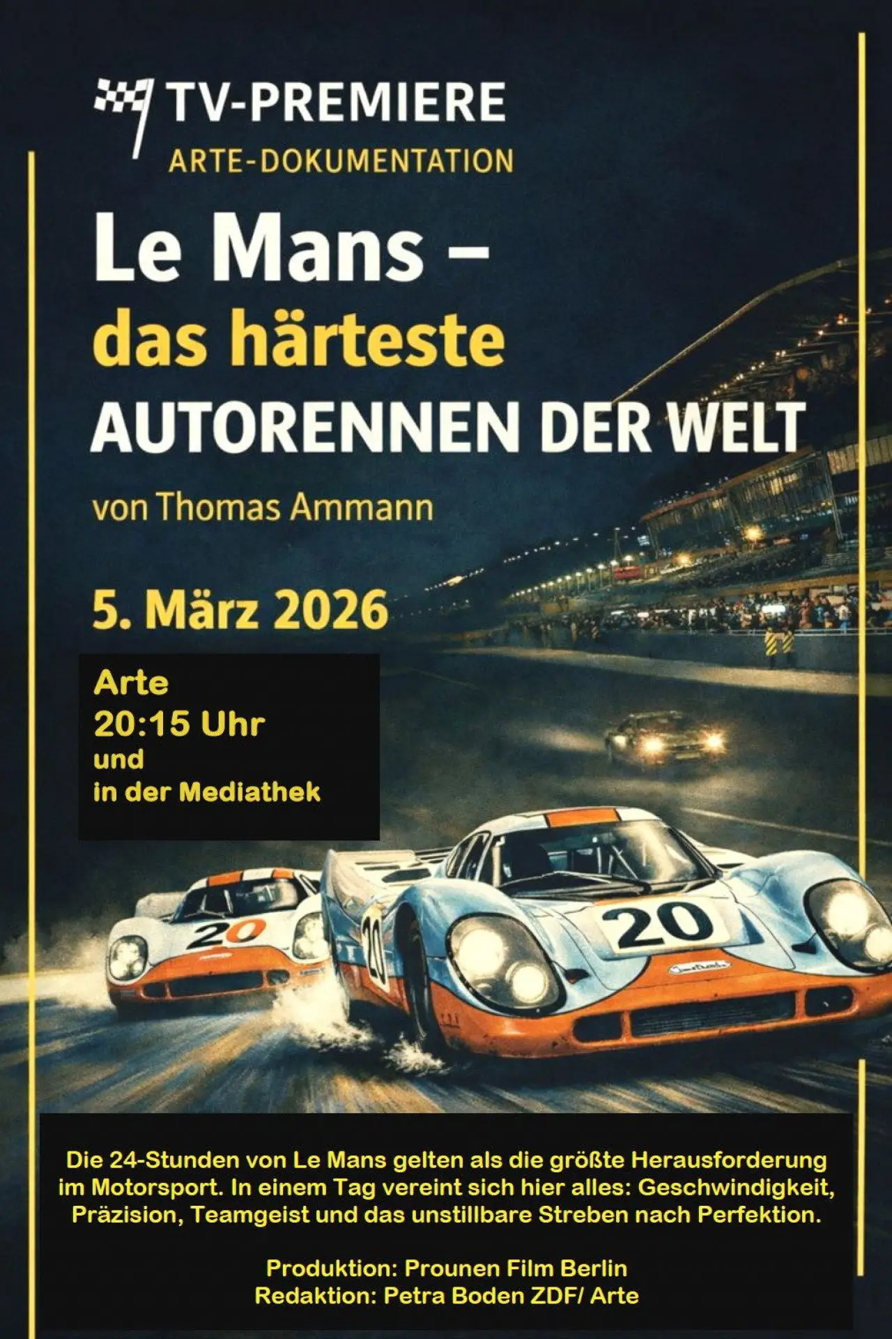 Movie poster "Le Mans - Das härteste Autorennen der Welt"
