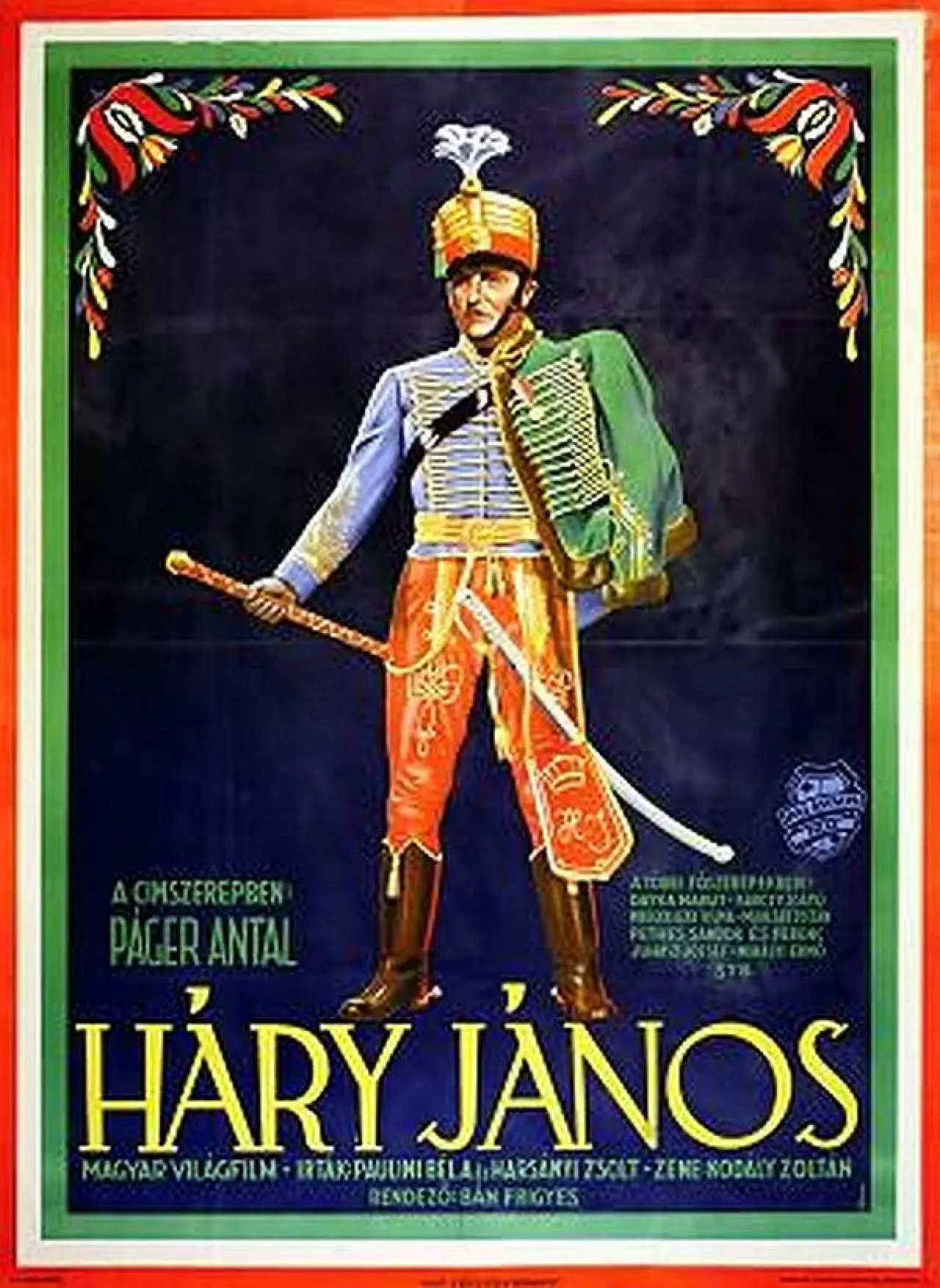 Movie poster "János Háry"