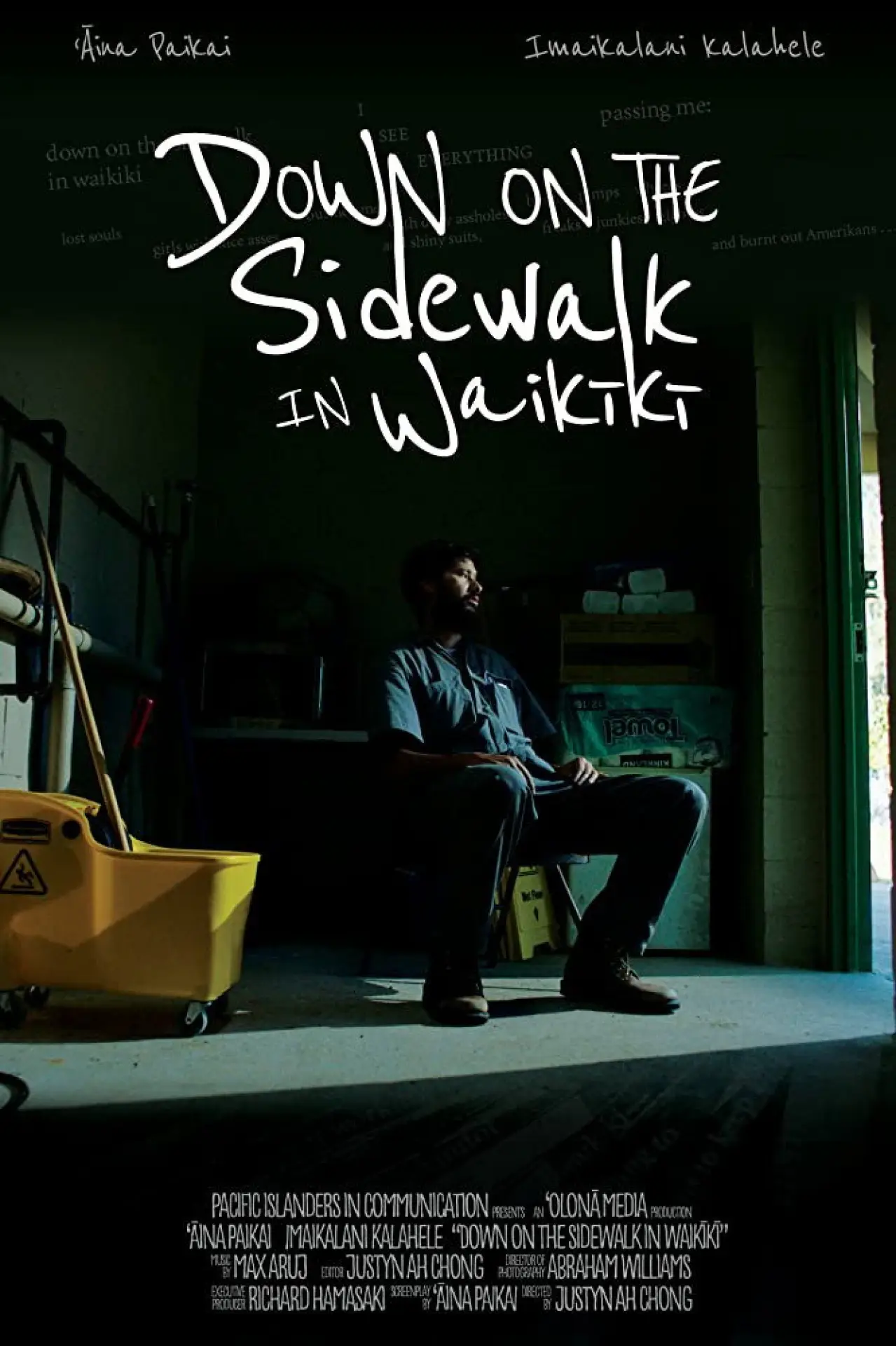 Movie poster "Down on the Sidewalk in Waikiki"