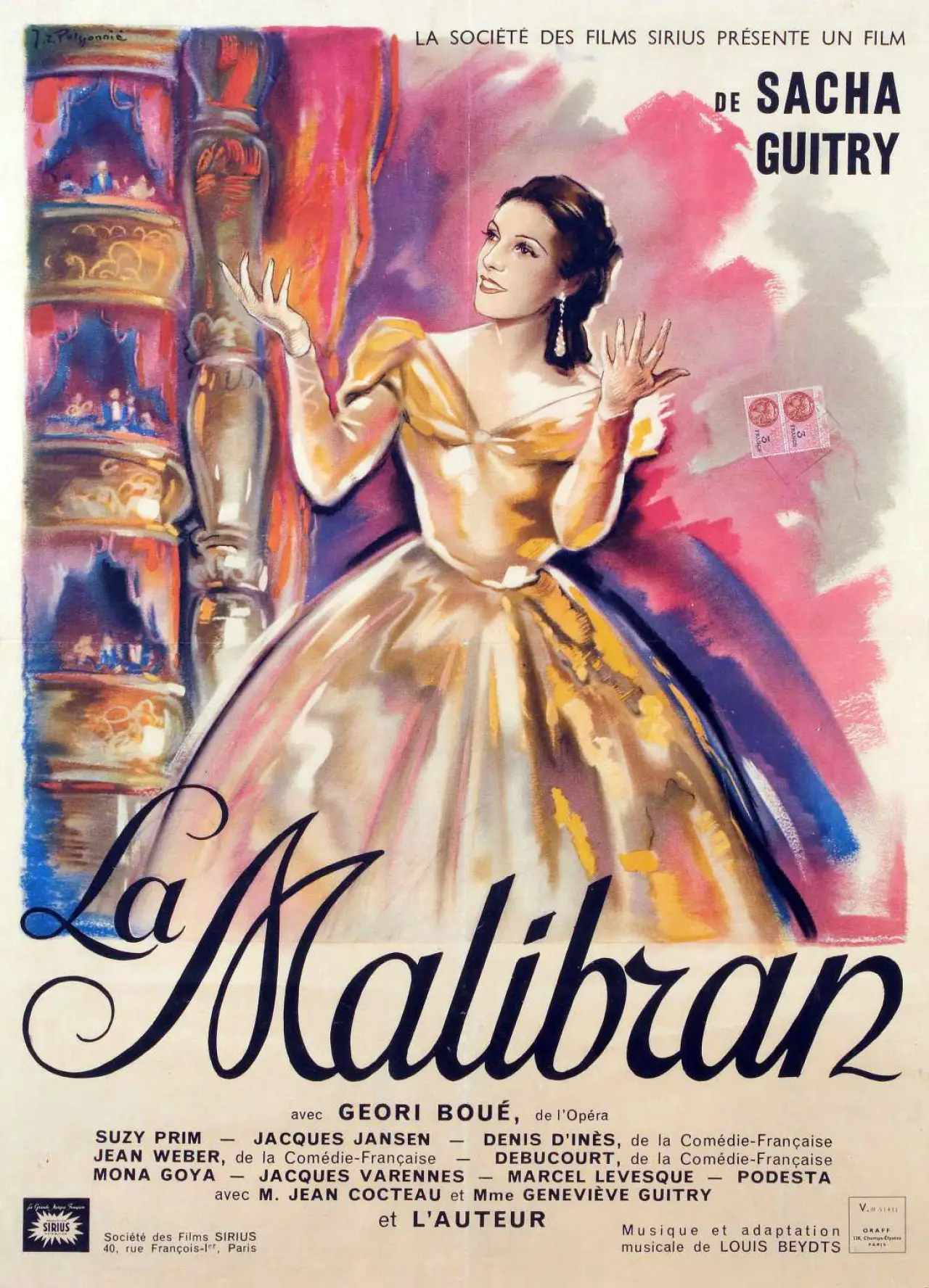Movie poster "La Malibran"