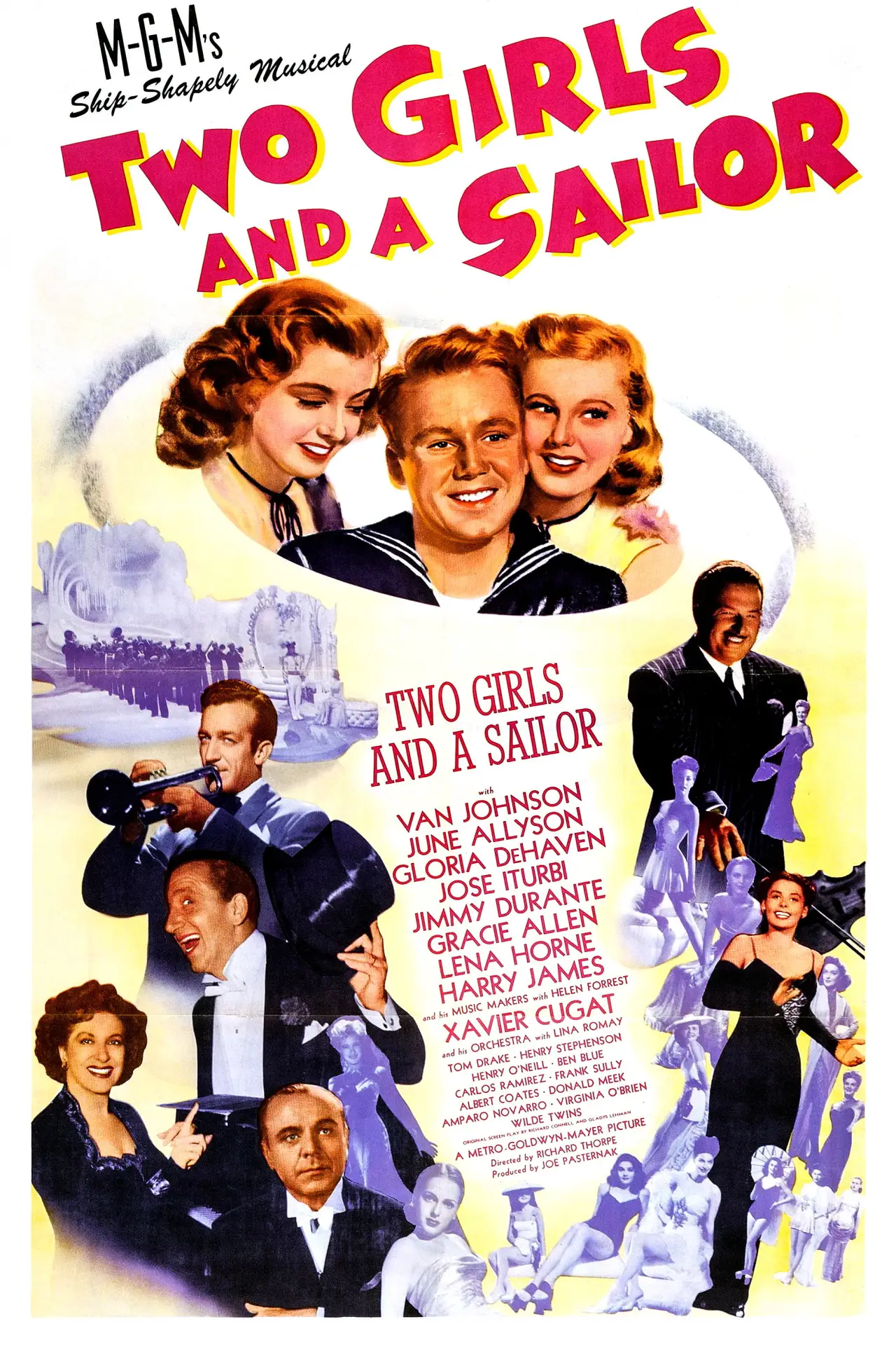 Movie poster "Two Girls and a Sailor"