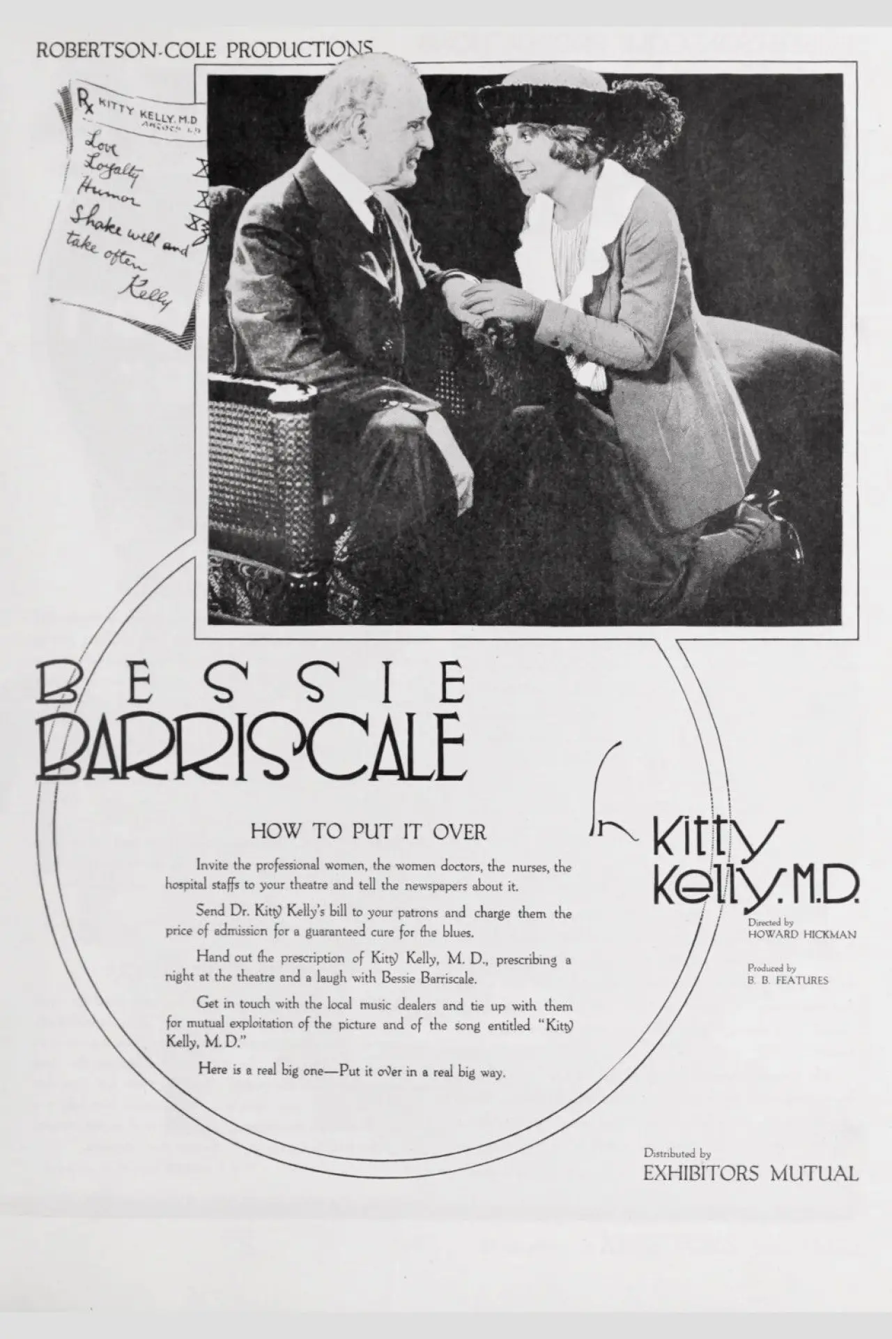 Movie poster "Kitty Kelly, M.D."