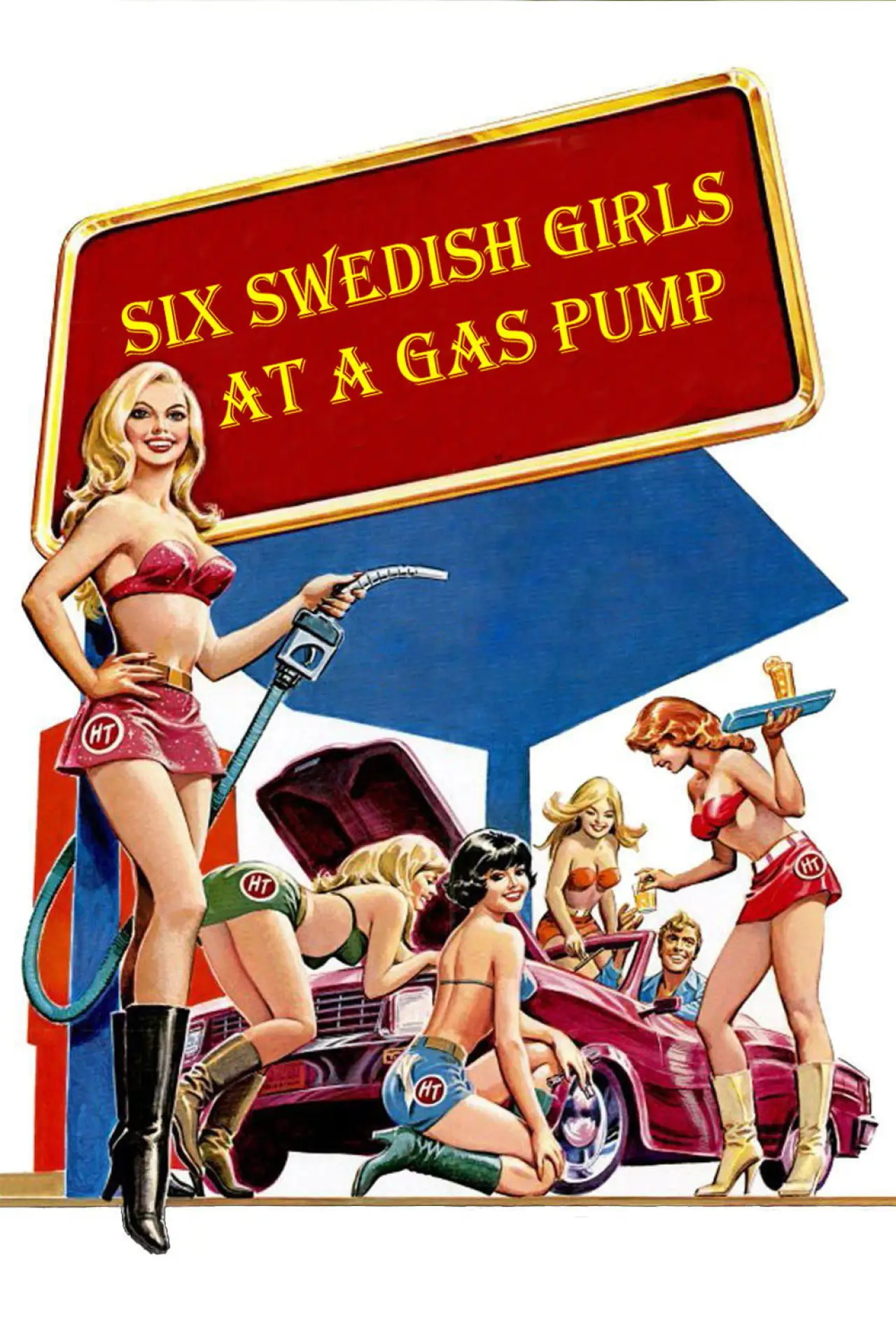 Movie poster "Six Swedish Girls at a Pump"