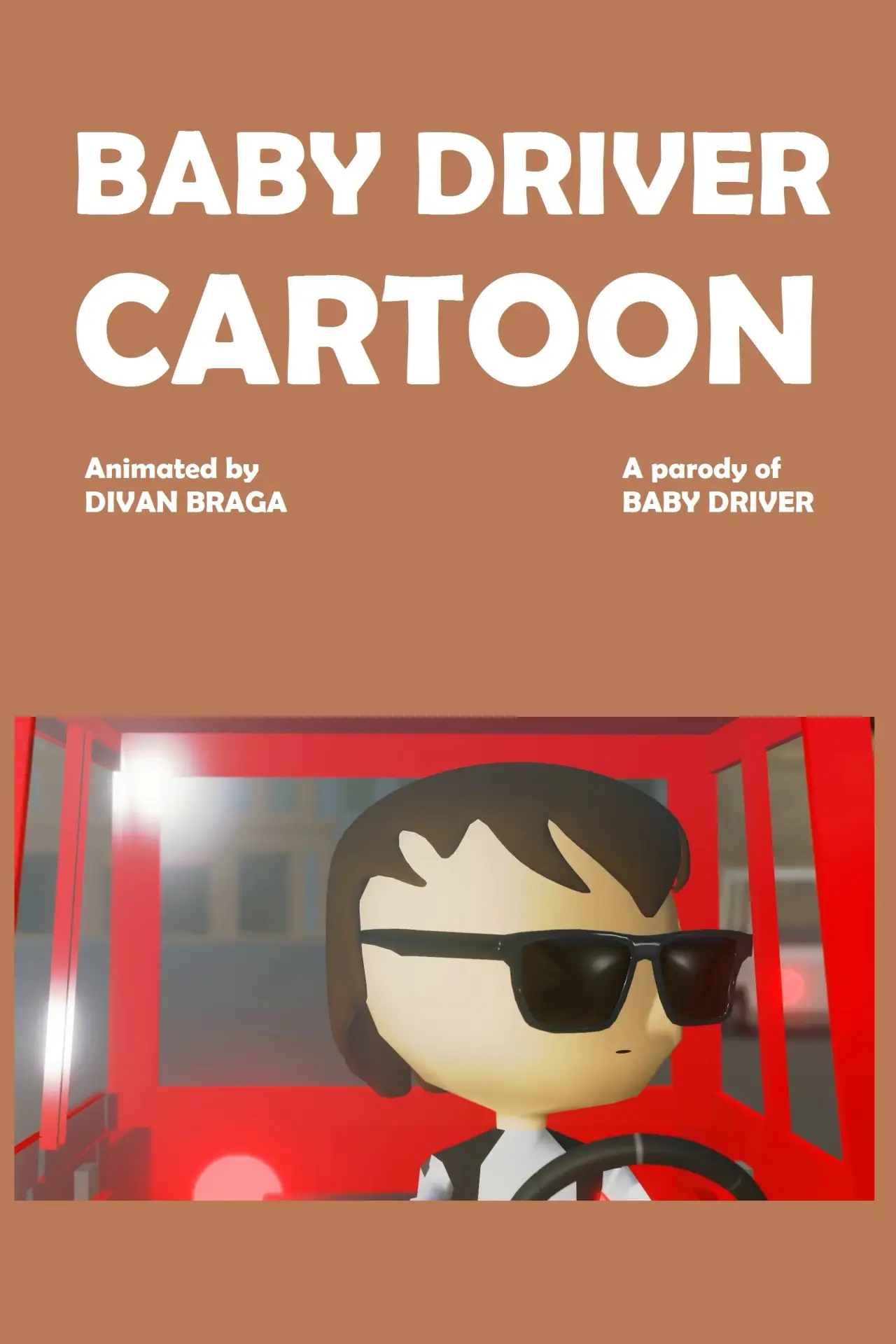 Movie poster "Baby Driver Cartoon - Bellbottoms"