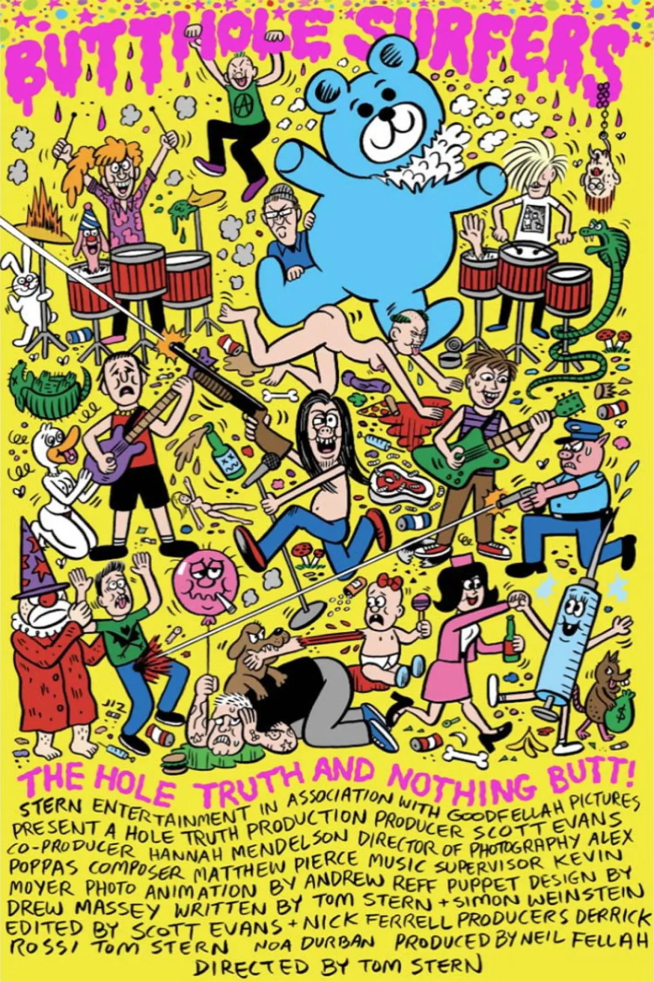 Movie poster "Butthole Surfers: The Hole Truth and Nothing Butt"