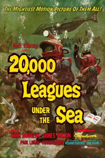 Poster to the movie "20,000 Leagues Under the Sea" #991999